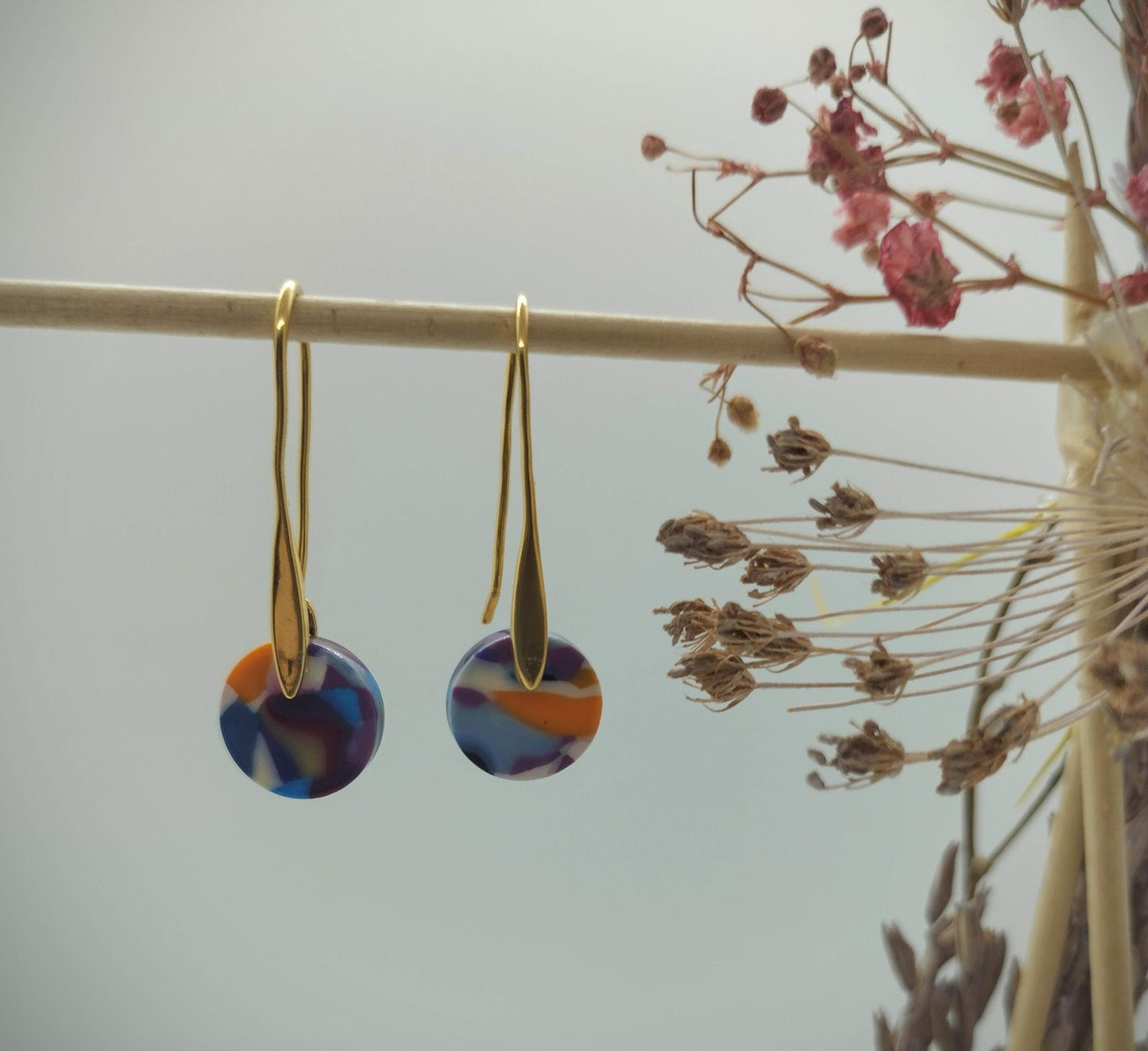 Oorbellenset Resin hangertjes haakjes Mixed color (Goud - Nikkelvrij)