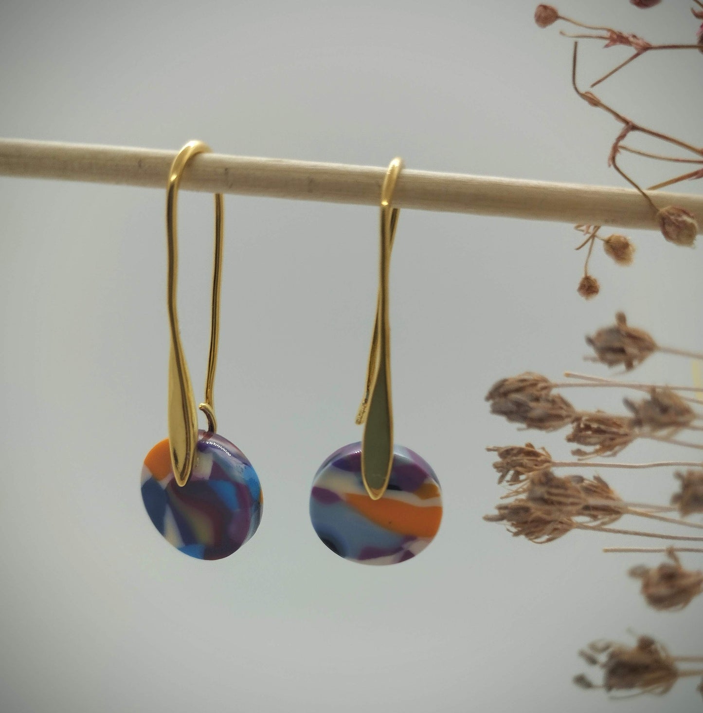 Oorbellenset Resin hangertjes haakjes Mixed color (Goud - Nikkelvrij)