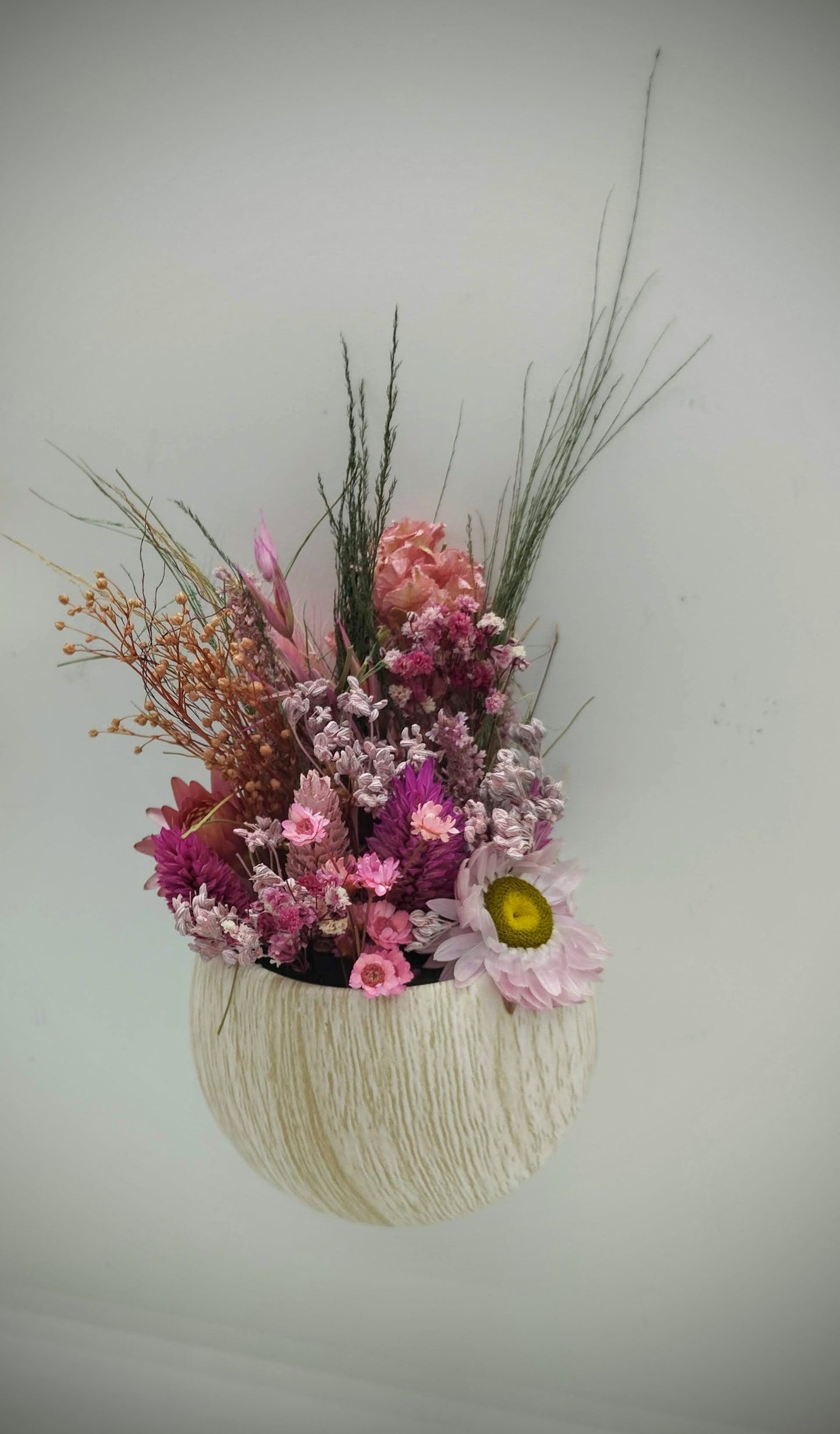Magnetisch Plantenpotje met droogbloemetjes