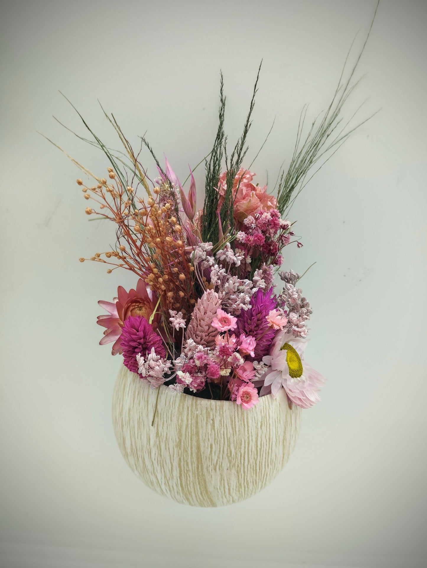 Magnetisch Plantenpotje met droogbloemetjes