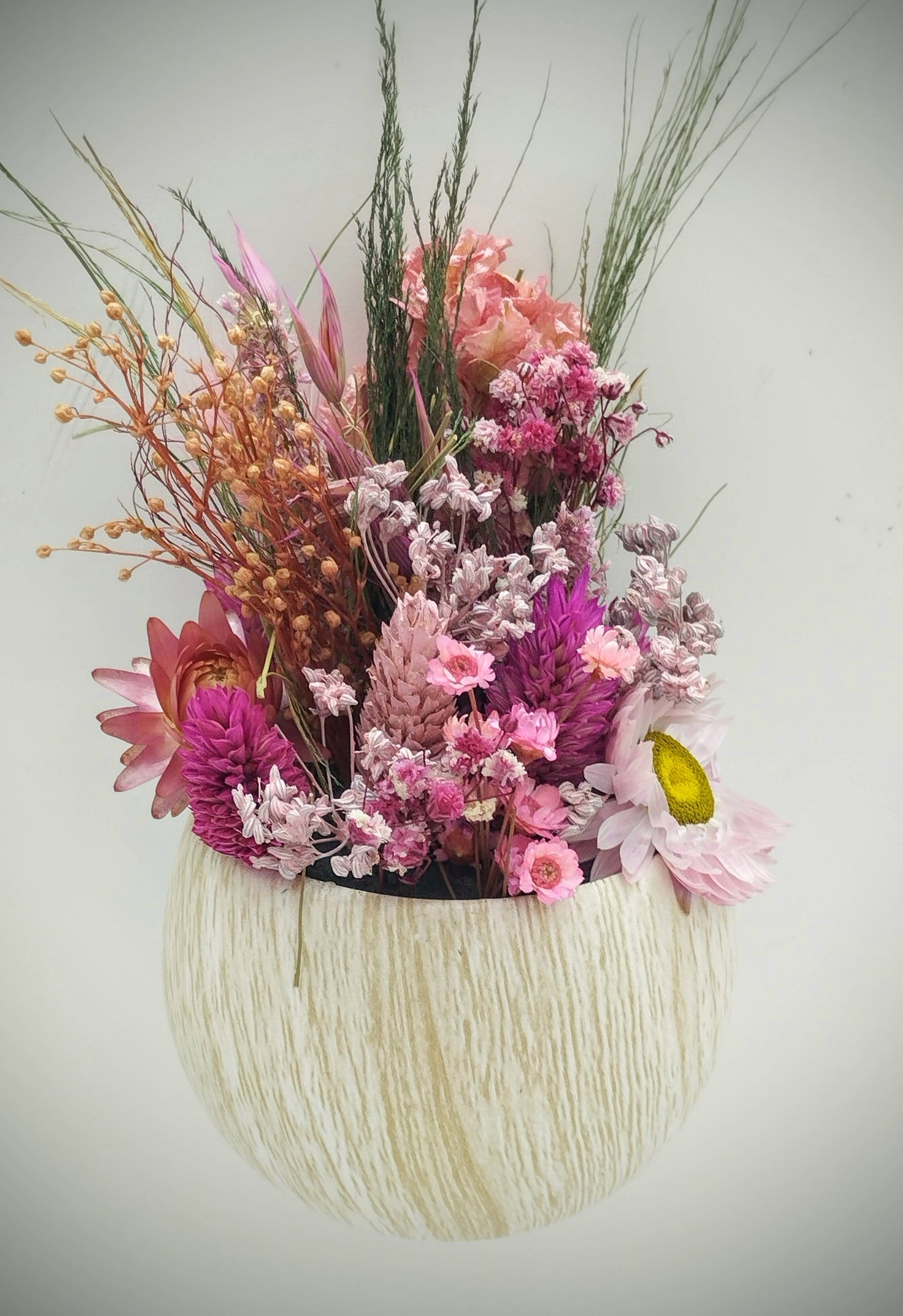 Magnetisch Plantenpotje met droogbloemetjes