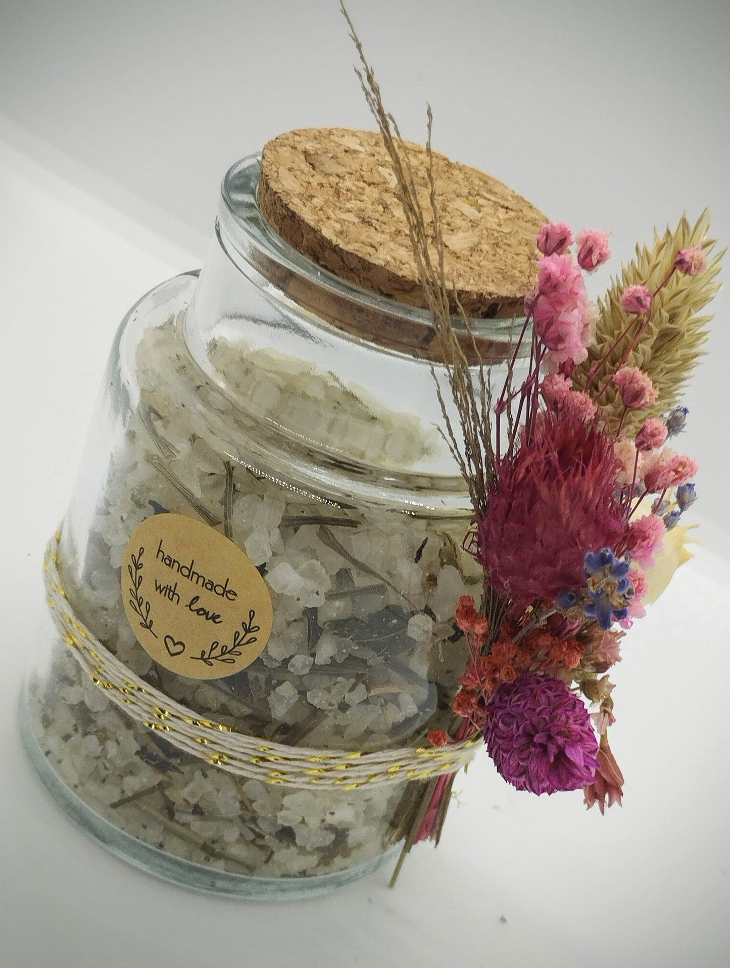 Badzout met droogbloemen - Eucalyptus, citroengras & tijm
