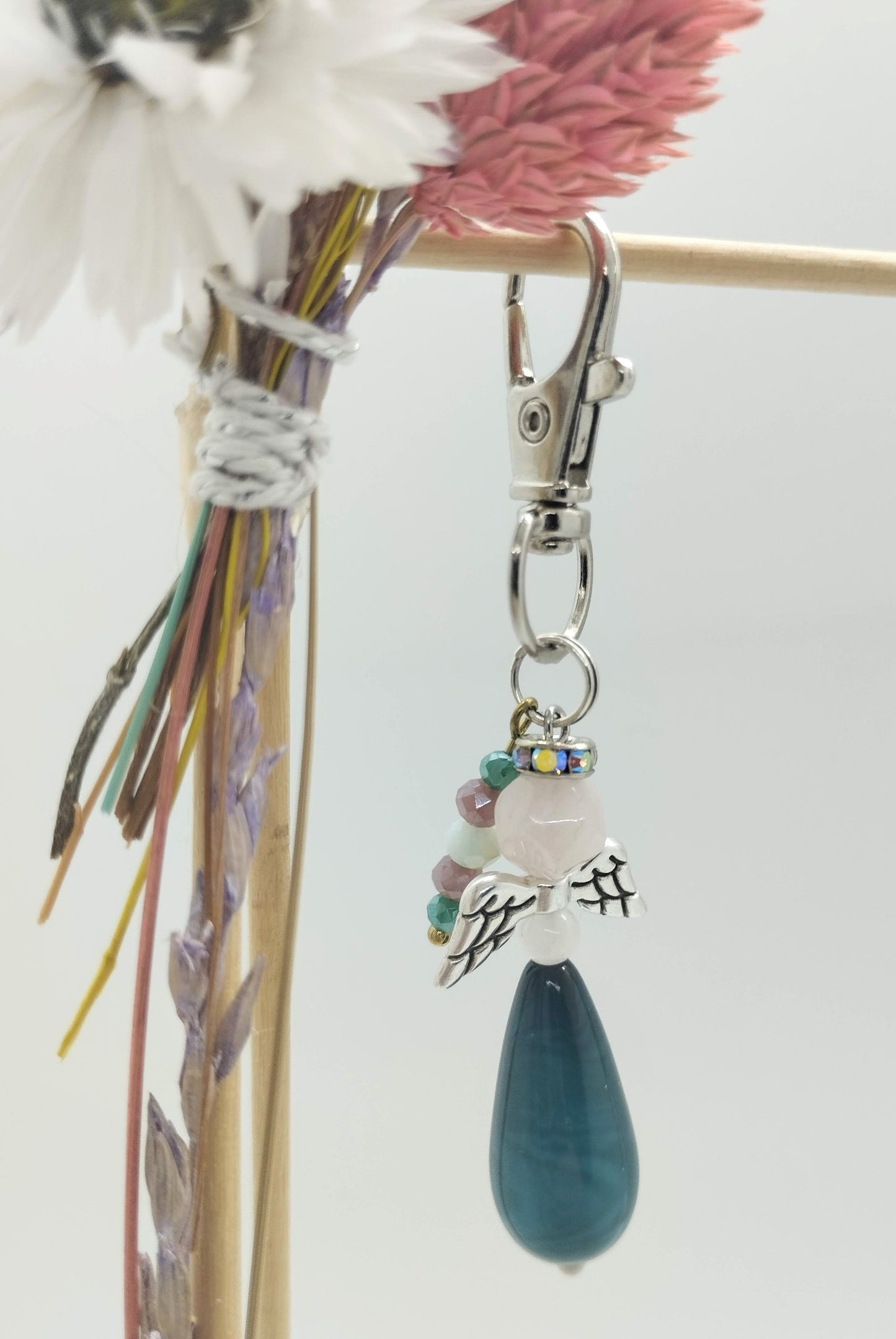 Bescherm Engeltje met Rozenkwarts (hoofdje)