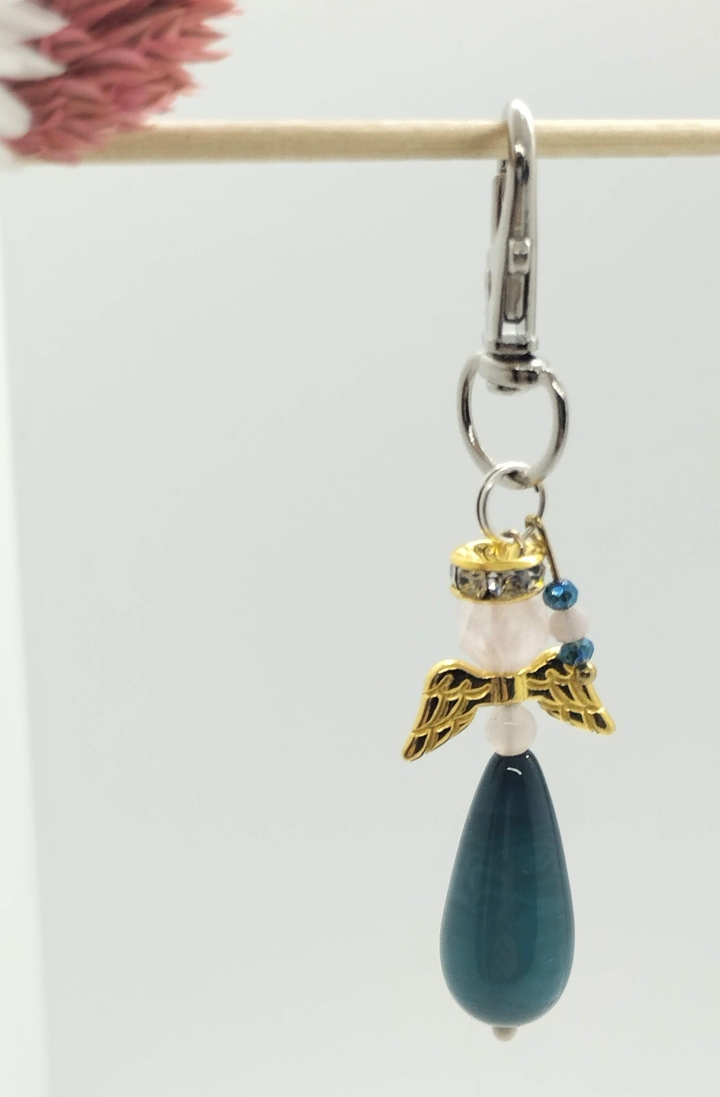 Bescherm Engeltje met Rozenkwarts (hoofdje)