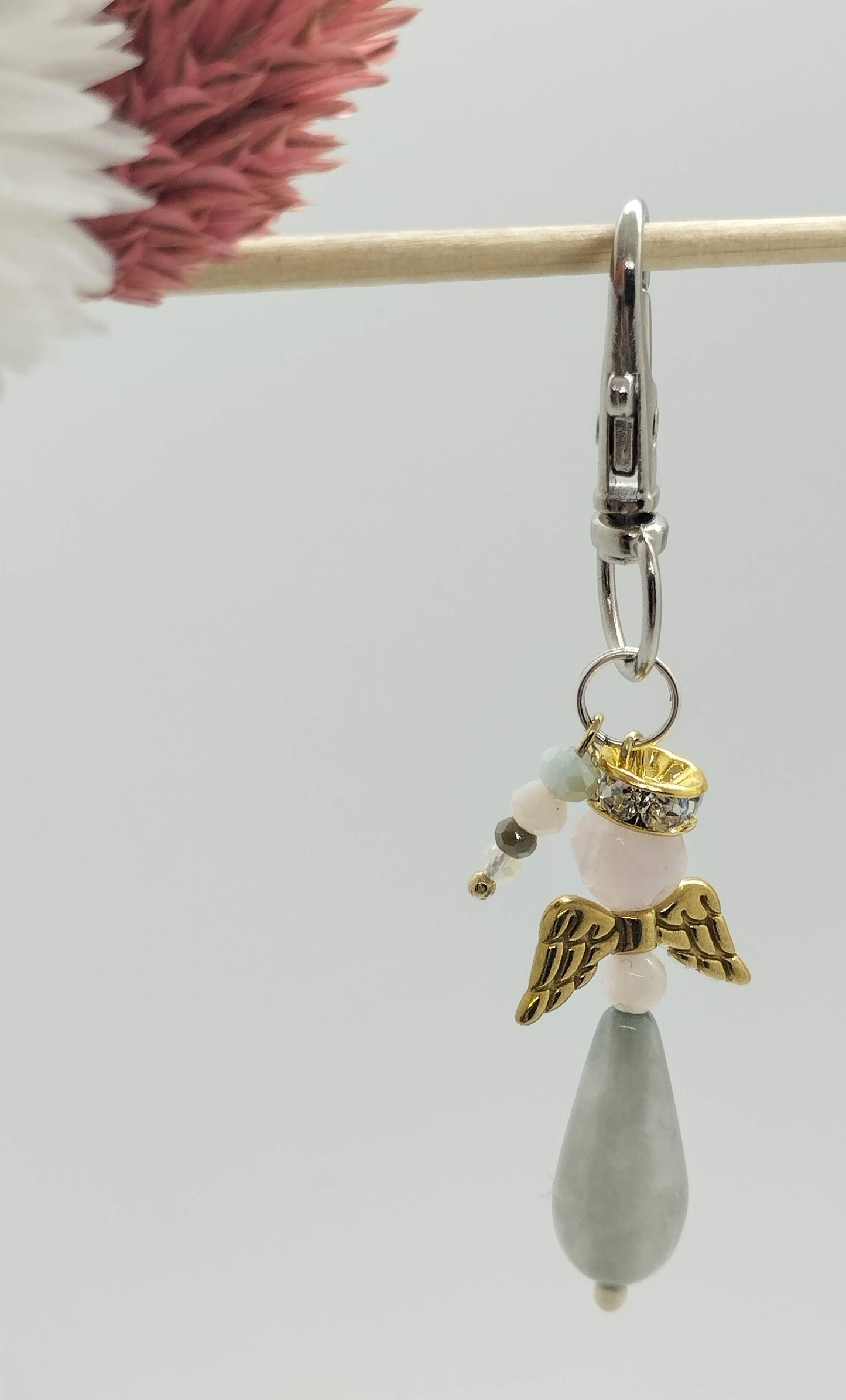 Bescherm Engeltje met Rozenkwarts (hoofdje)