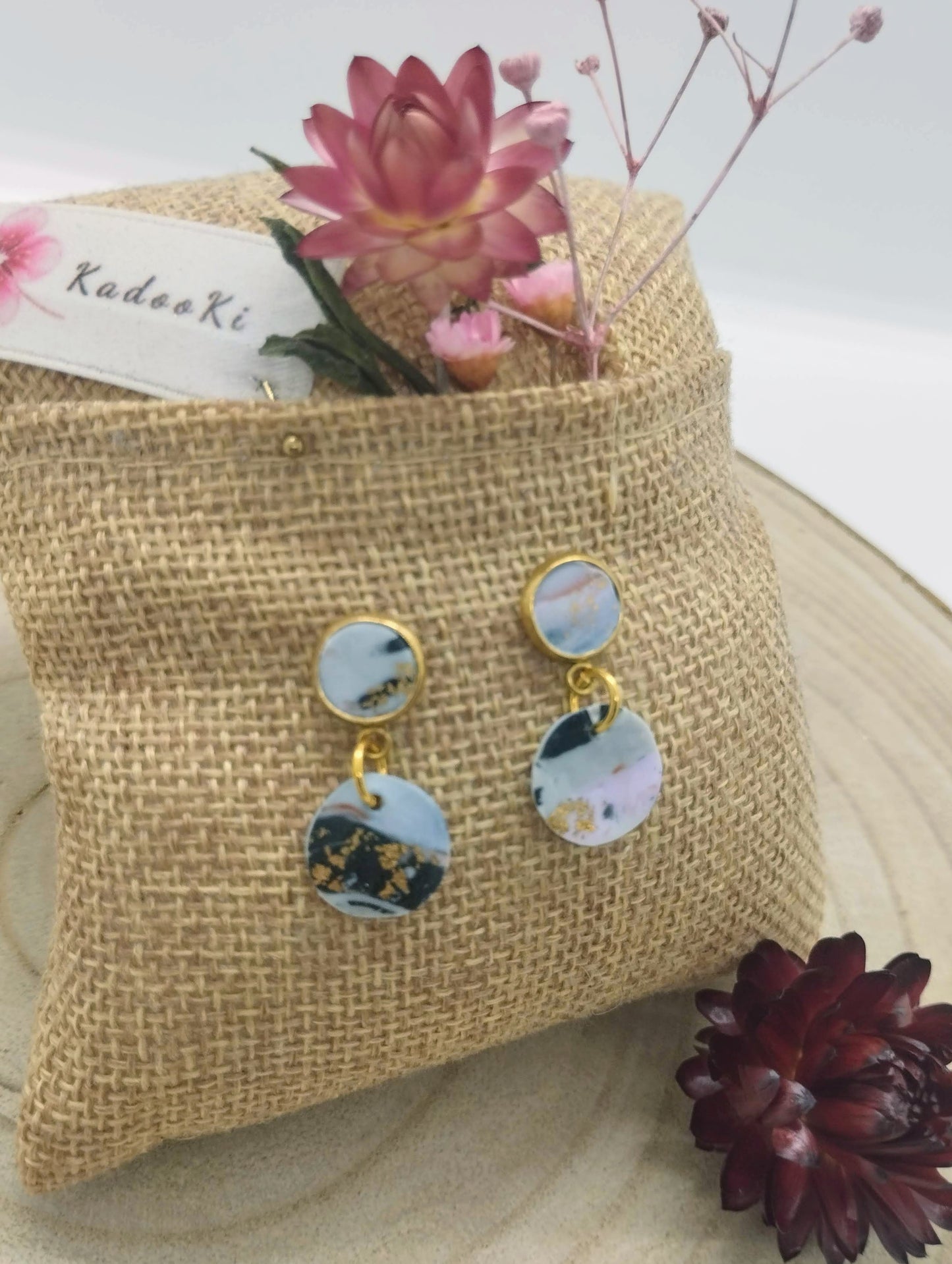 Gentle Chaos - Handgemaakte polymeerklei oorbellenset (stekertje)