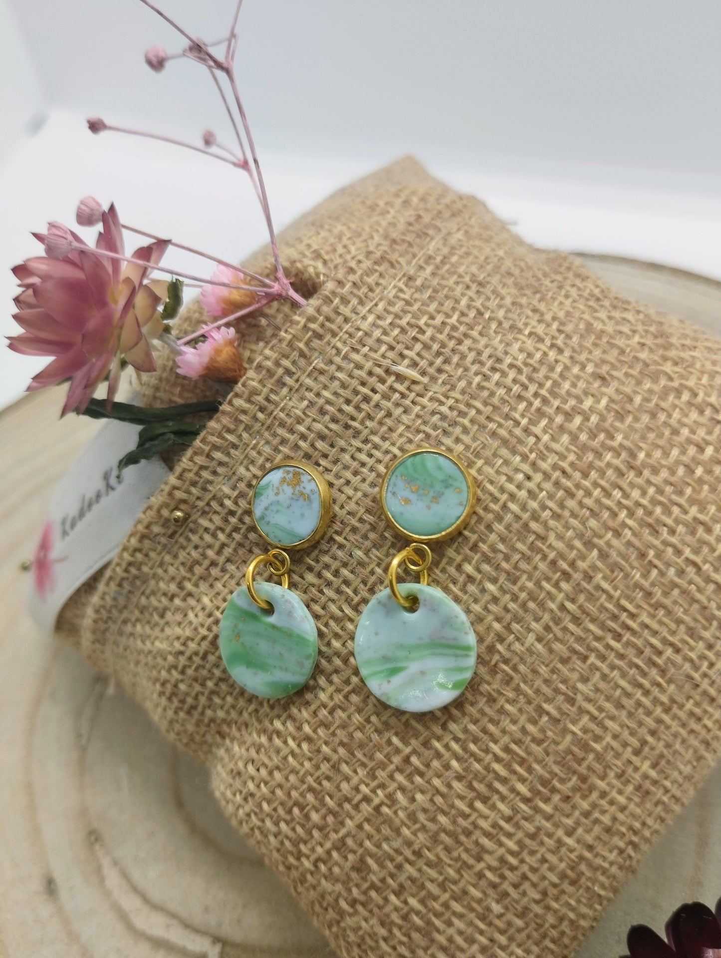 Gentle Chaos - Handgemaakte polymeerklei oorbellenset (stekertje)