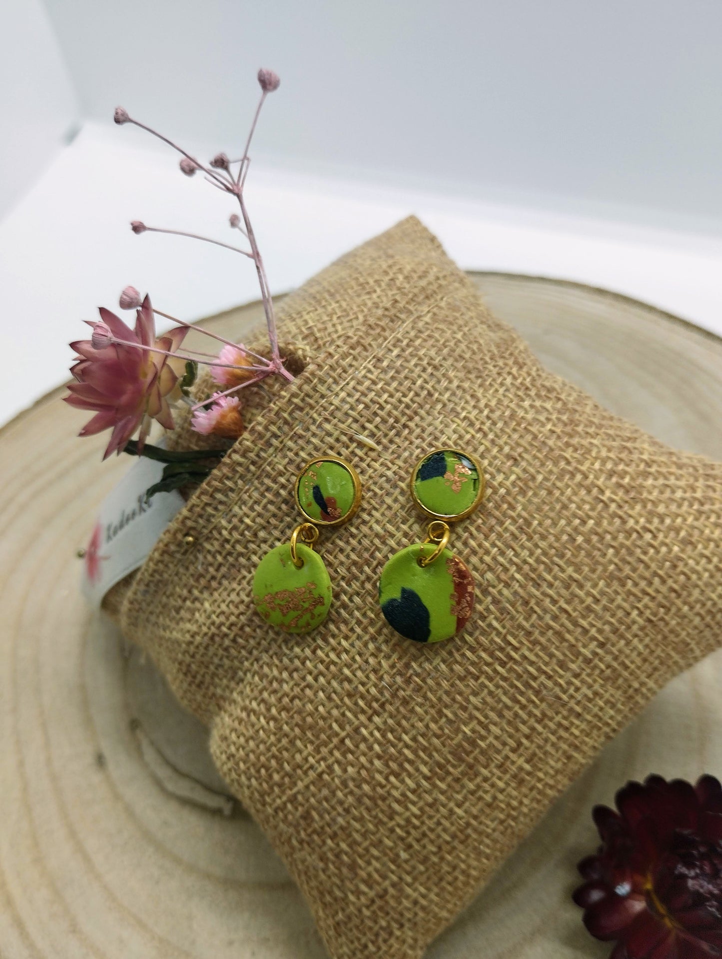 Gentle Chaos - Handgemaakte polymeerklei oorbellenset (stekertje)