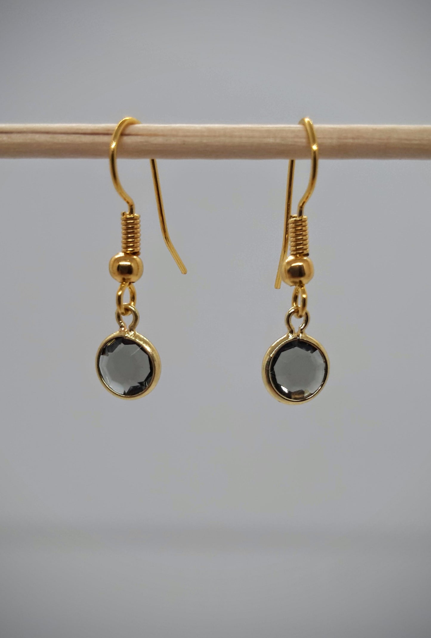 Oorbellenset - Crystal Glass - hangertjes (Goud)