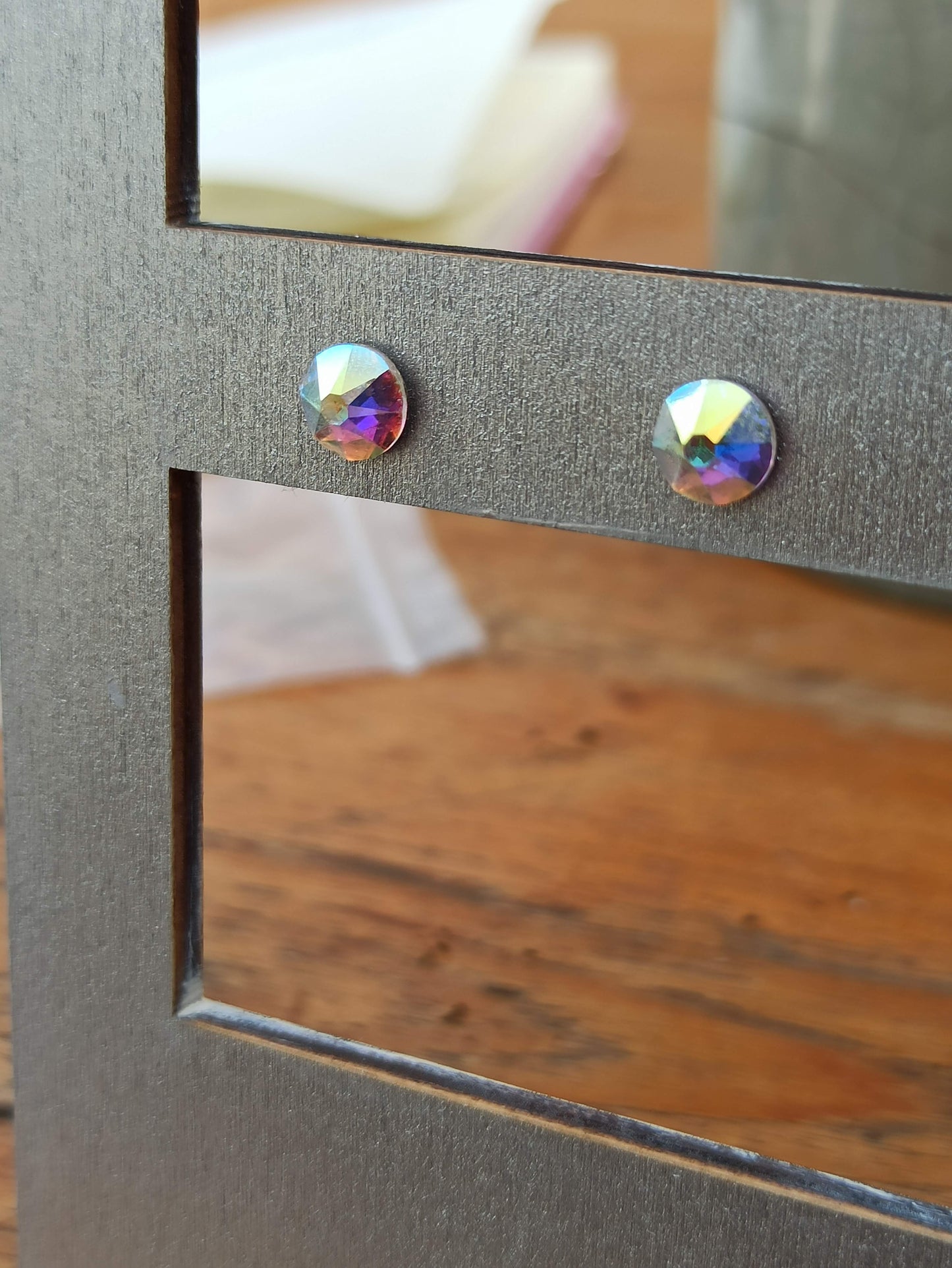 Oorbellenset - Swarovski Xirius multicolor / stekertjes (zilver/RVS)