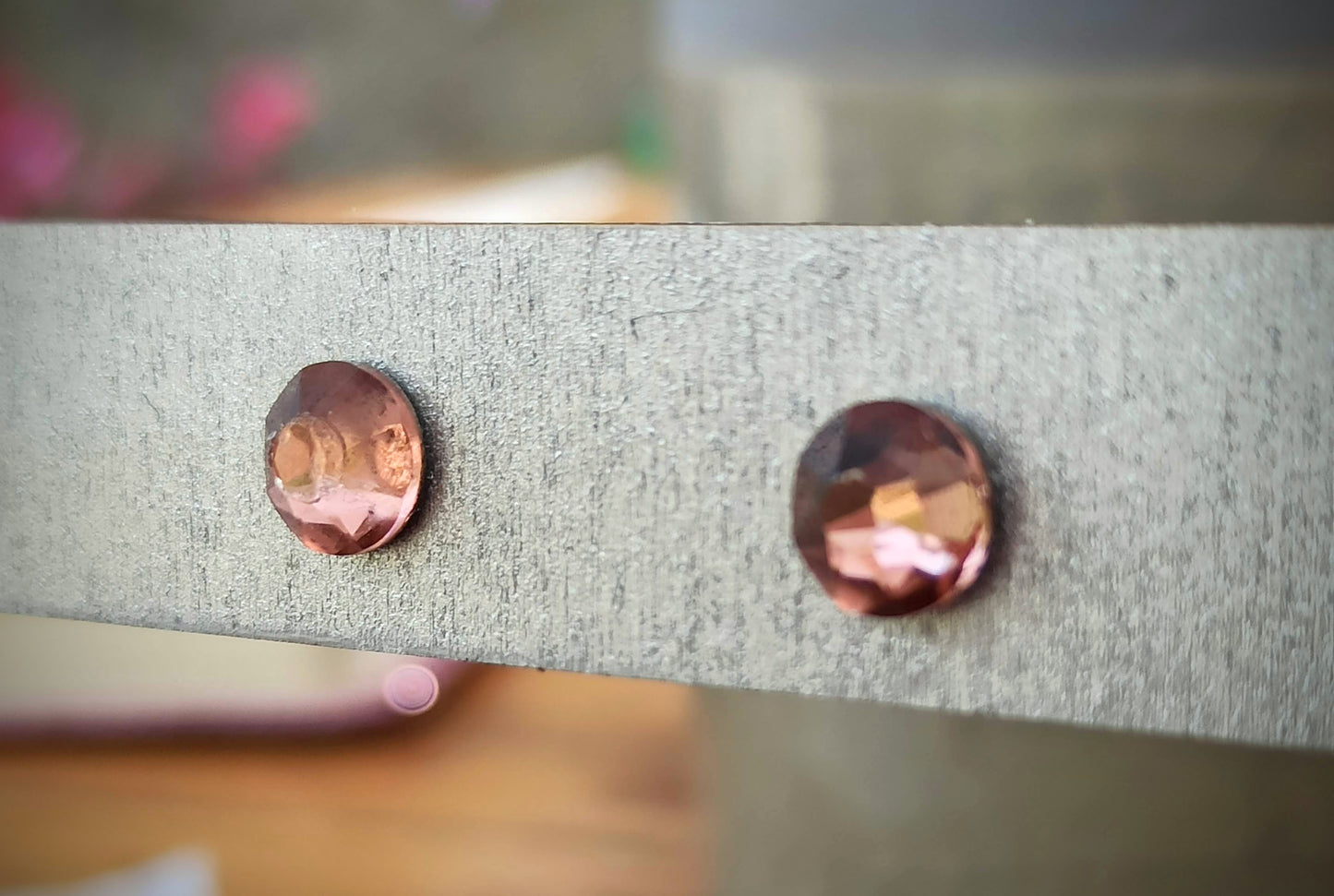 Oorbellenset - Swarovski Xirius Blush Rose / stekertjes (zilver/RVS)