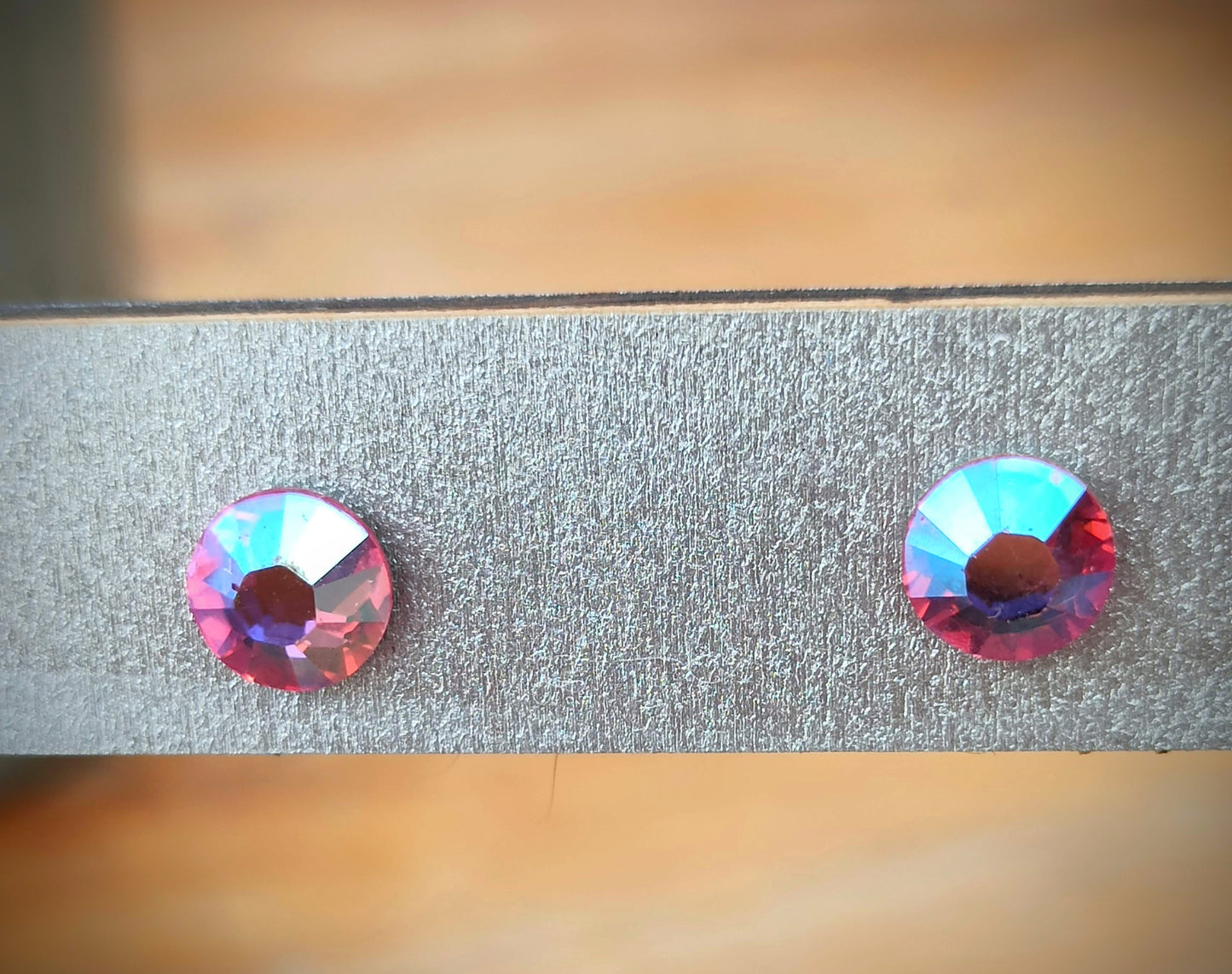 Oorbellenset - Swarovski Elements (6.8 mm) - stekertjes (zilver/RVS)