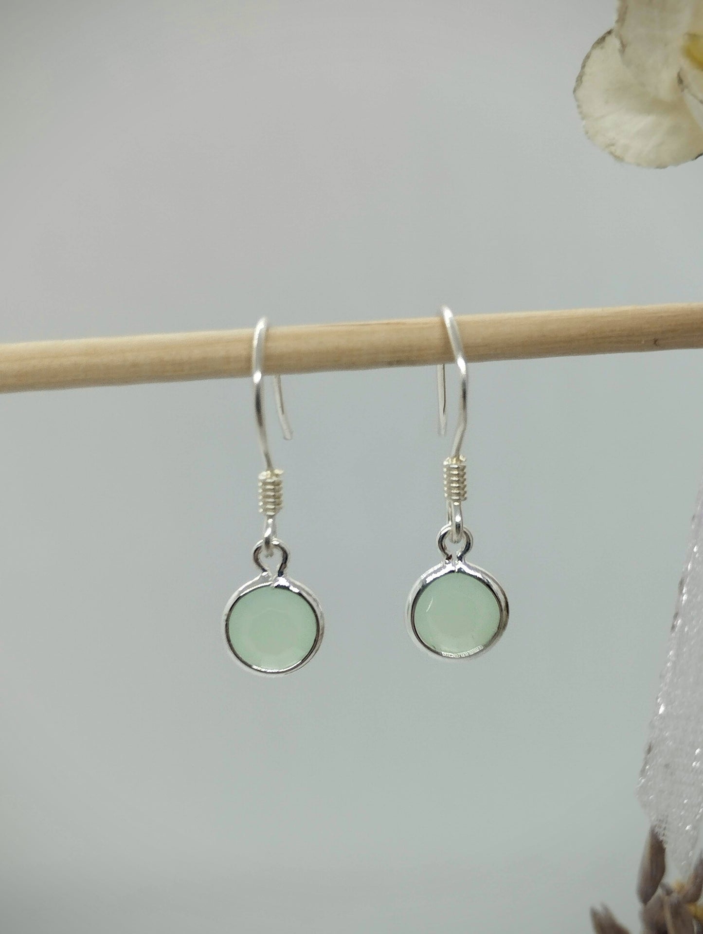 Oorbellenset - Crystal Glass - hangertjes (Zilver/RVS)