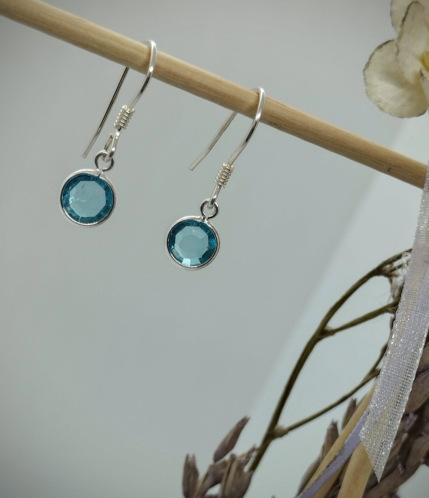 Oorbellenset - Crystal Glass - hangertjes (Zilver/RVS)