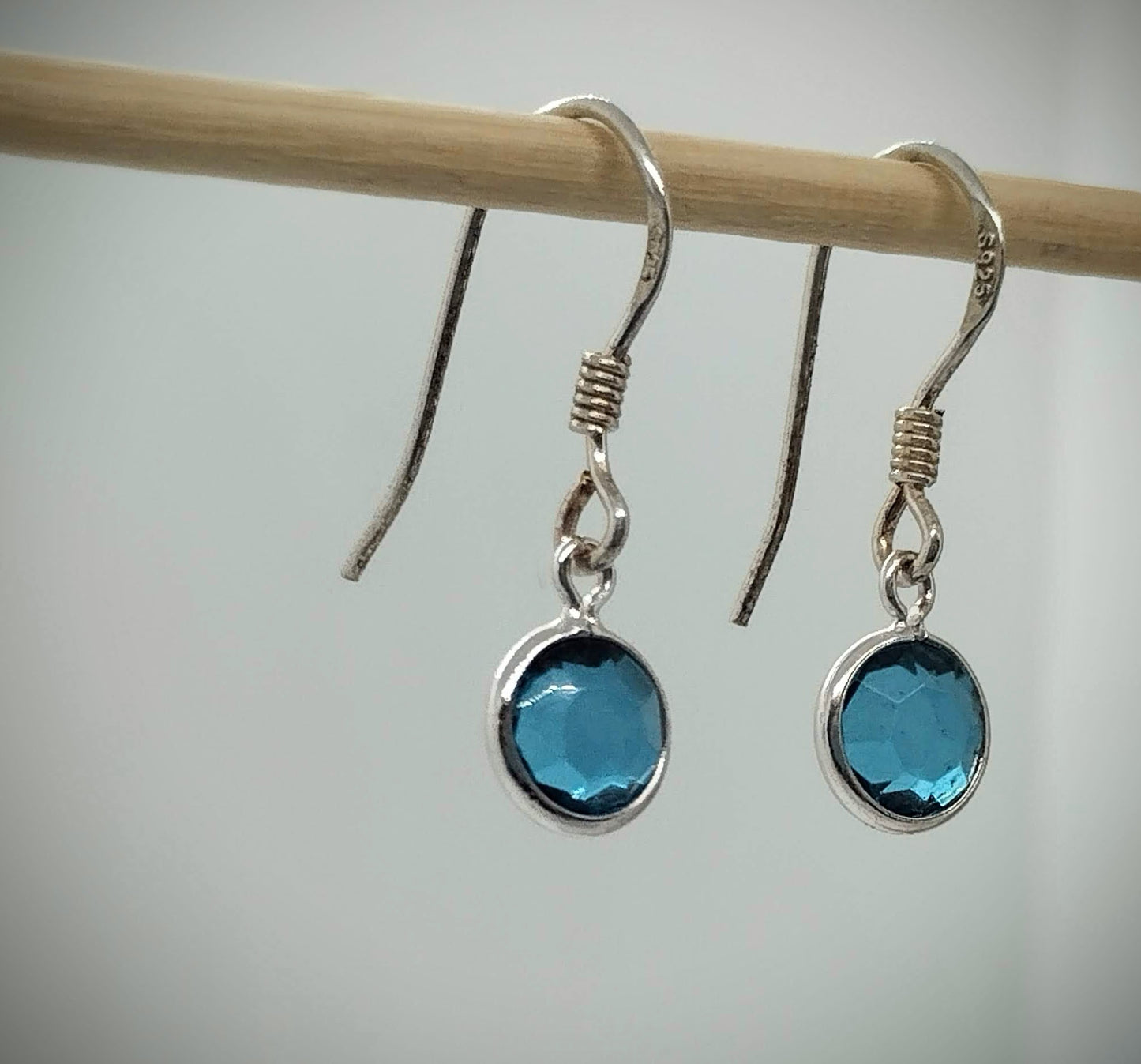 Oorbellenset - Crystal Glass - hangertjes (Zilver/RVS)