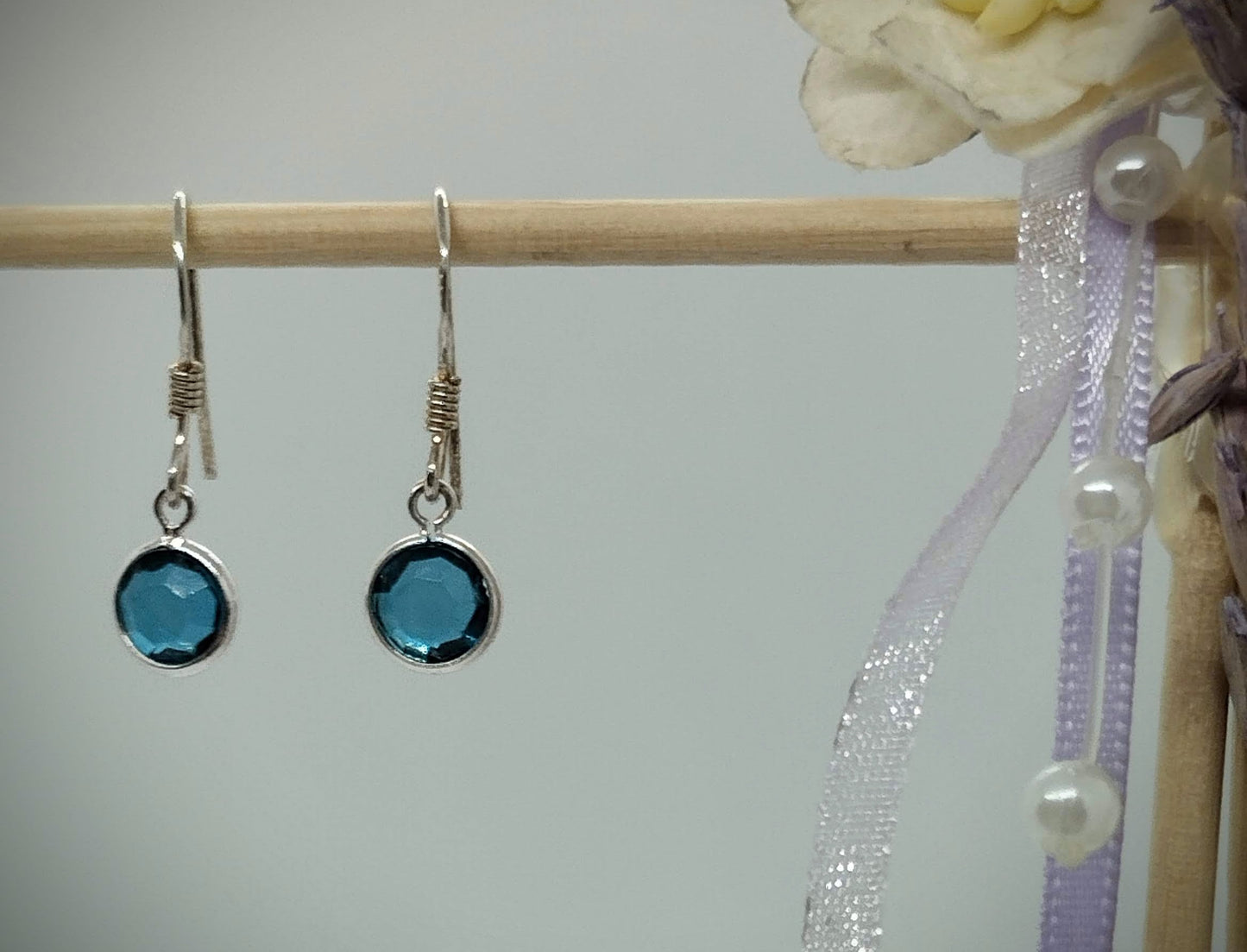 Oorbellenset - Crystal Glass - hangertjes (Zilver/RVS)