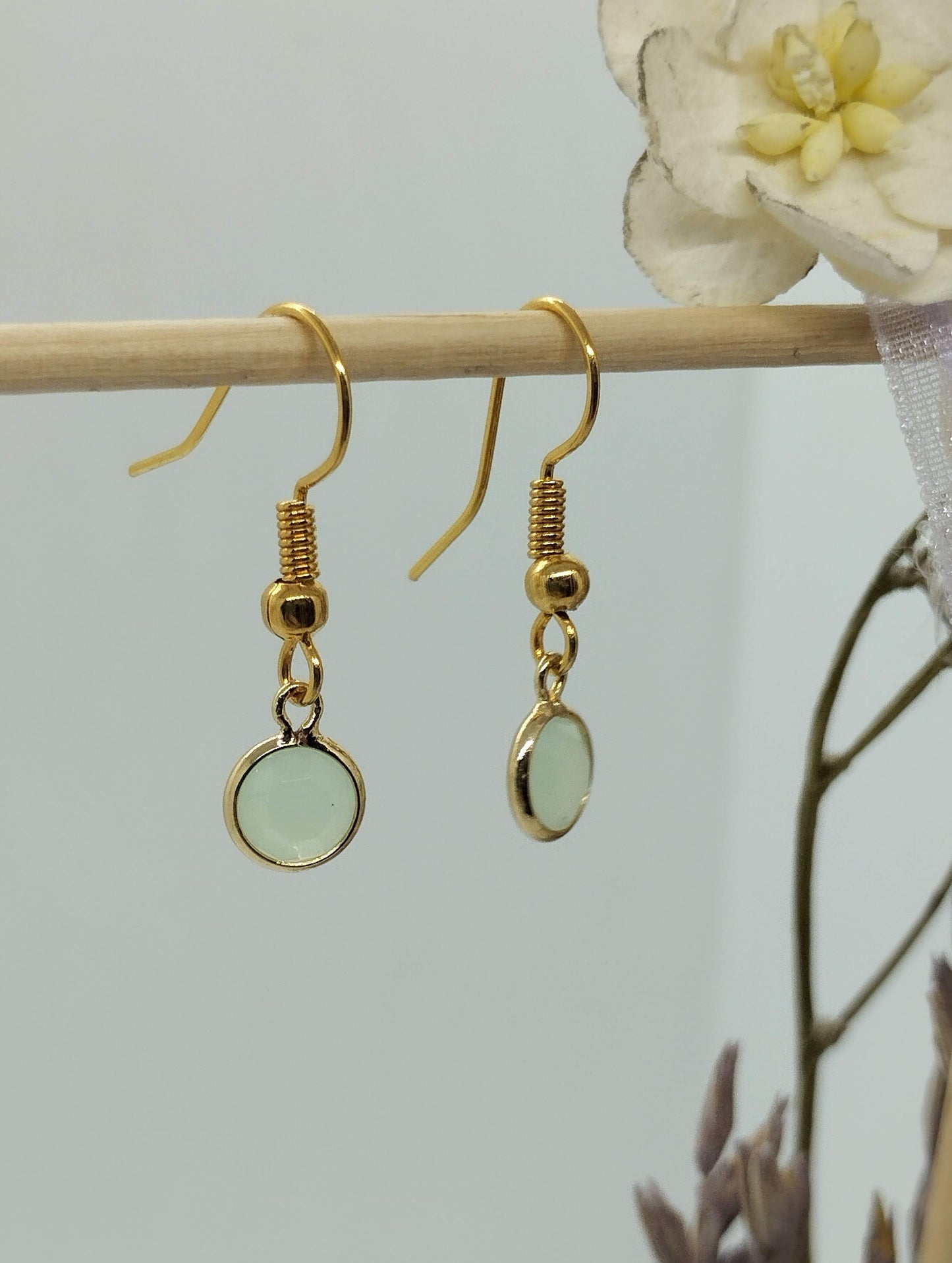 Oorbellenset - Crystal Glass - hangertjes (Goud)