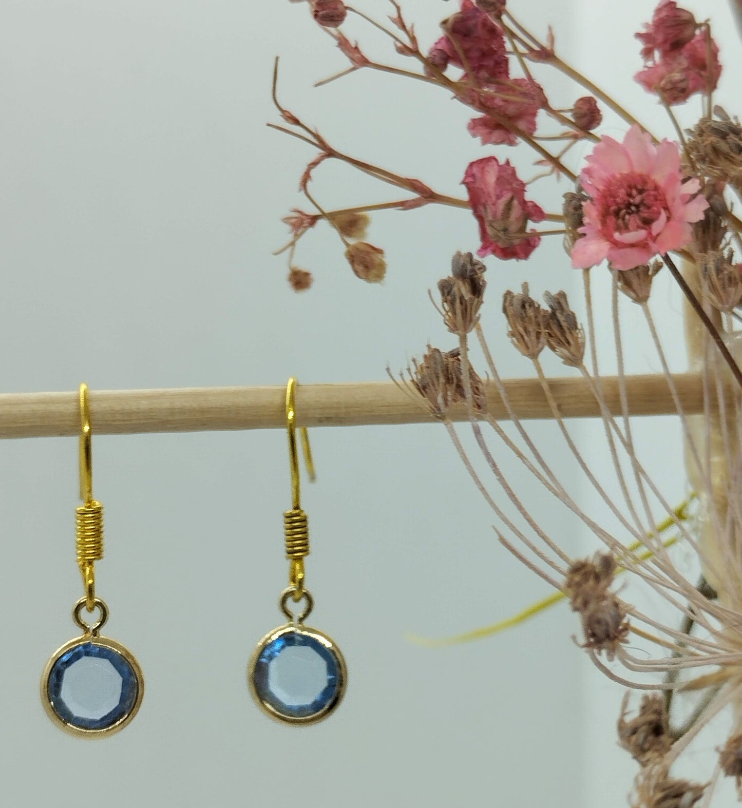 Oorbellenset - Crystal Glass - hangertjes (Goud)