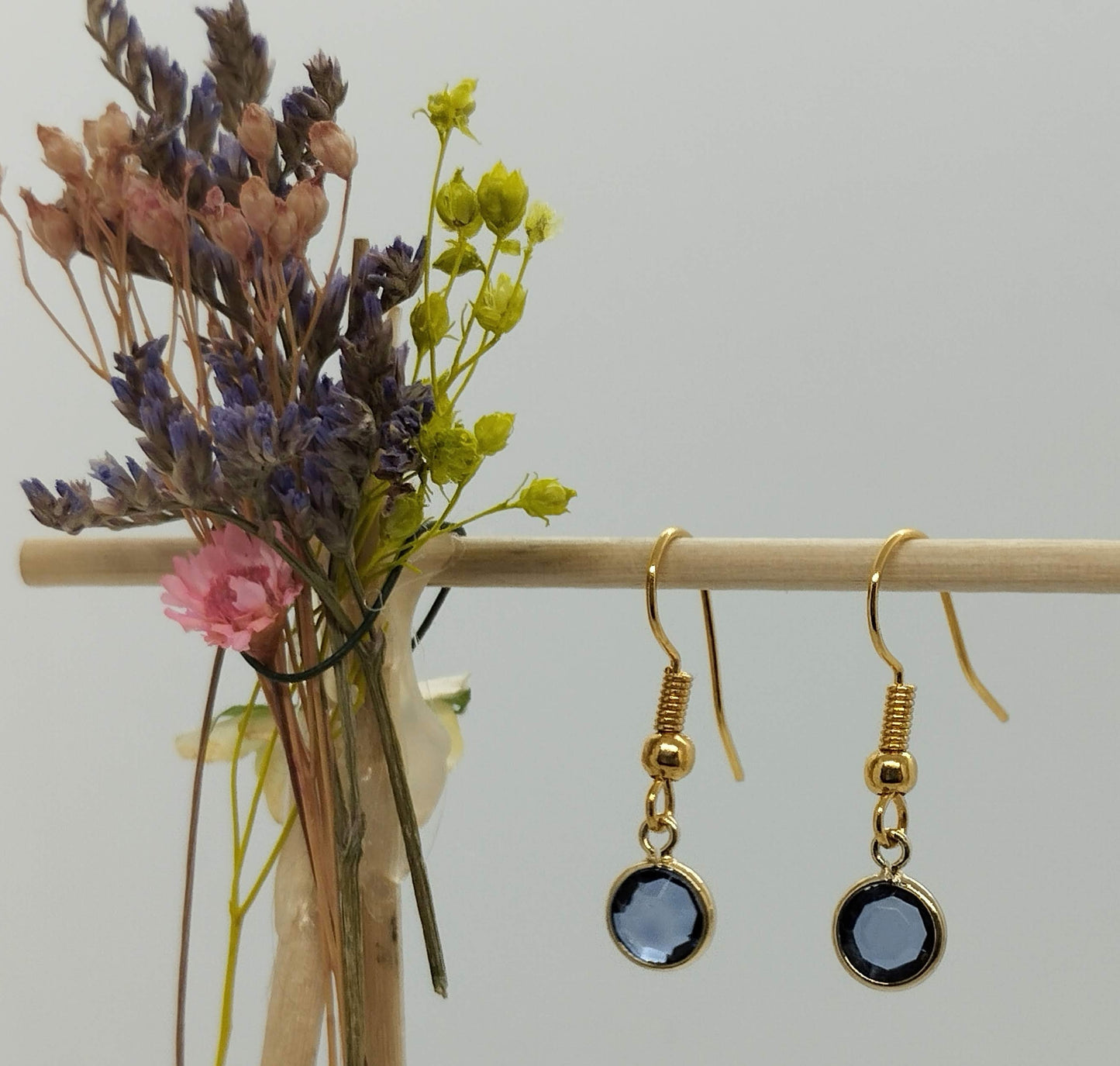 Oorbellenset - Crystal Glass - hangertjes (Goud)