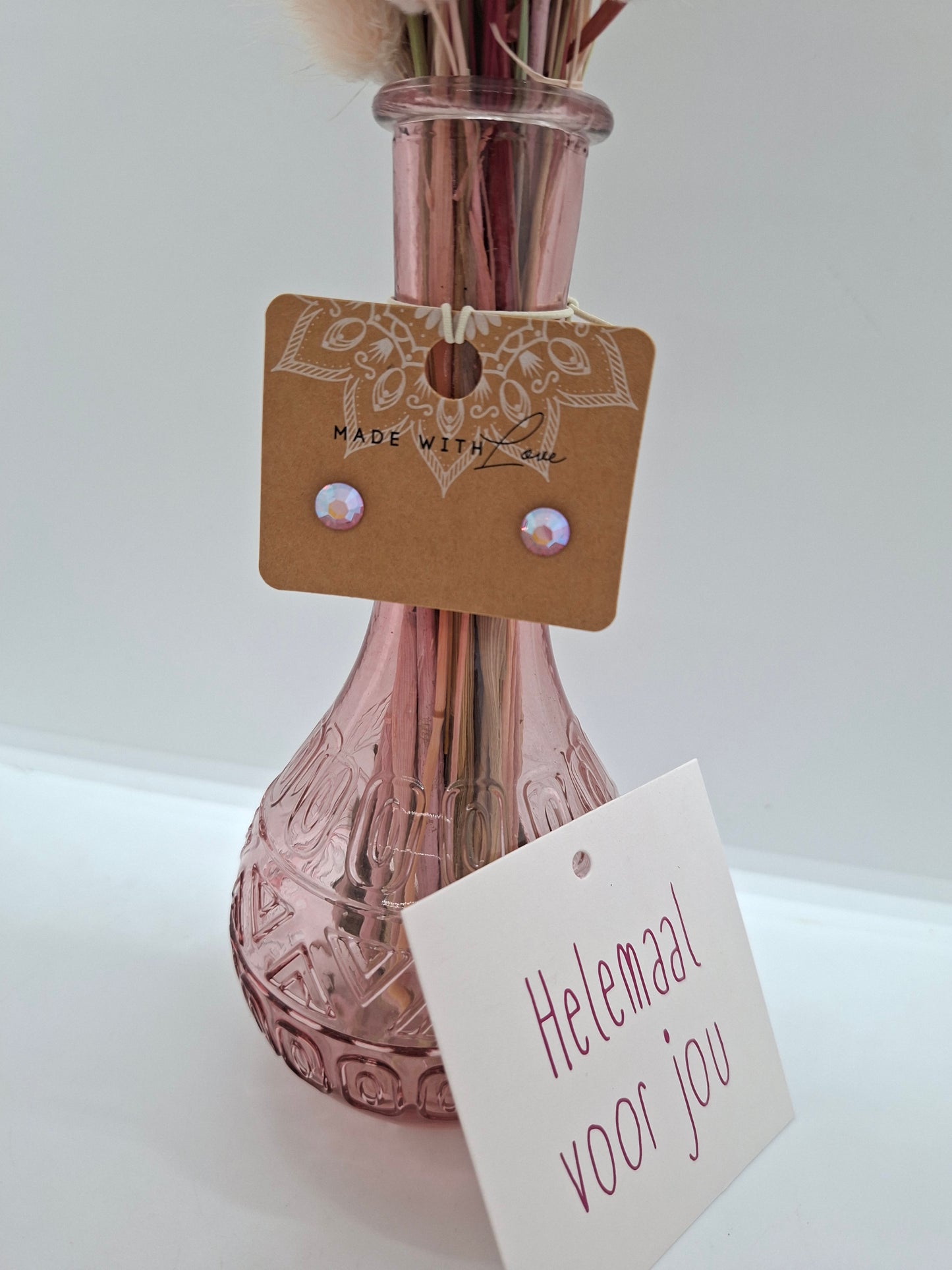 Cadeaupakket : Vaasje + Oorbellen