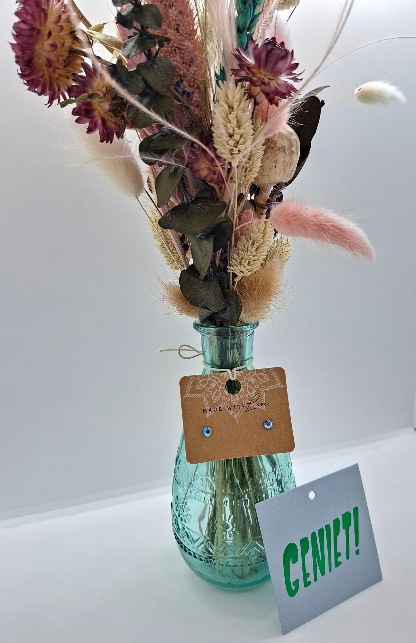Cadeaupakket : Vaasje + Oorbellen