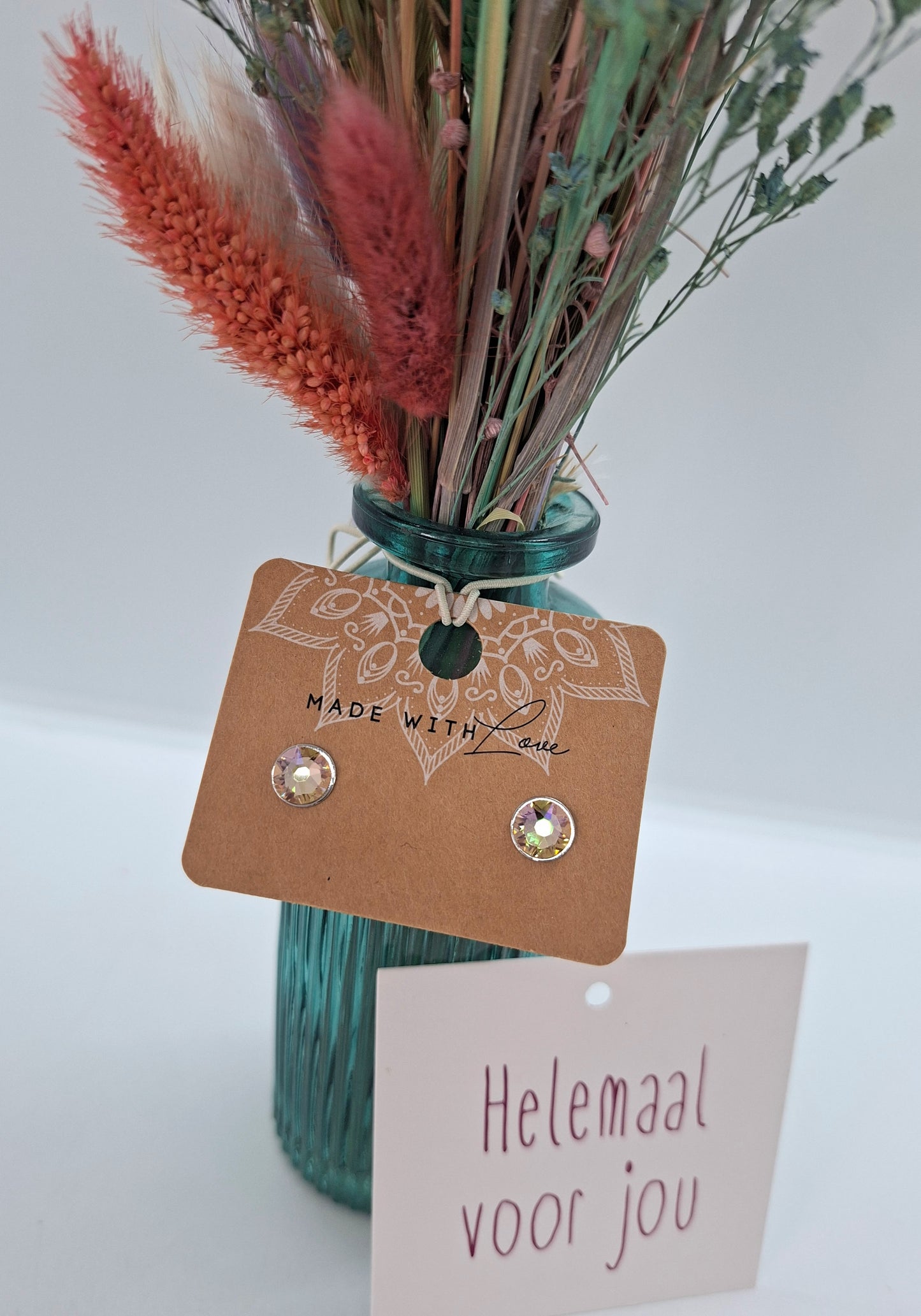 Cadeaupakket : Vaasje + Oorbellen