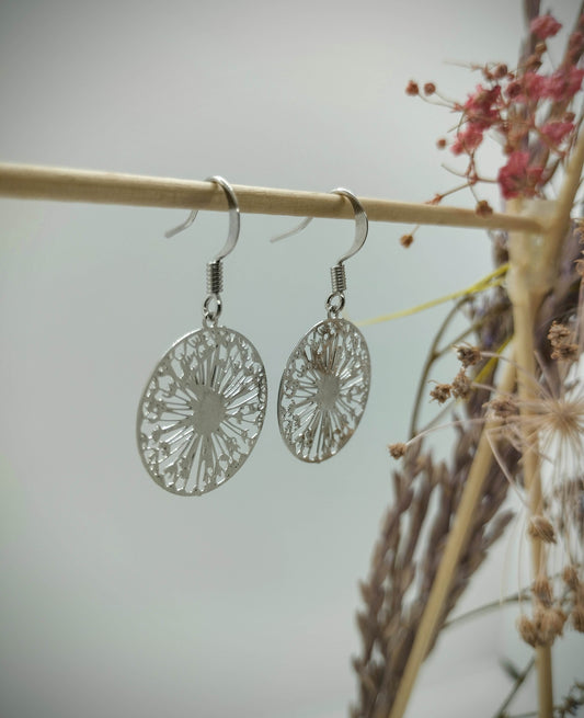 Oorbellenset Bohemian Wishflowers - kleine hangertjes (Zilver/RVS)