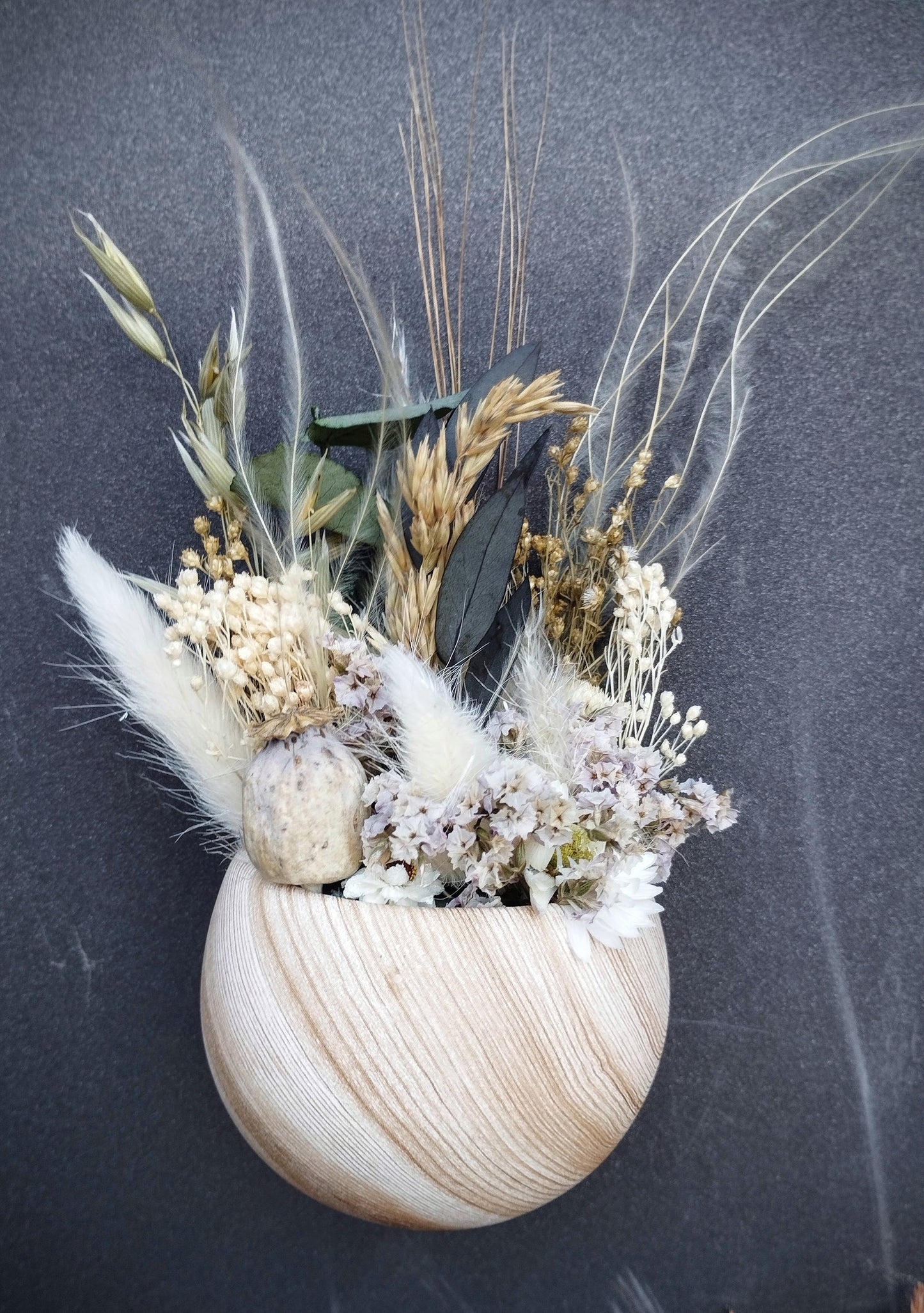 Magnetisch Plantenpotje met droogbloemetjes