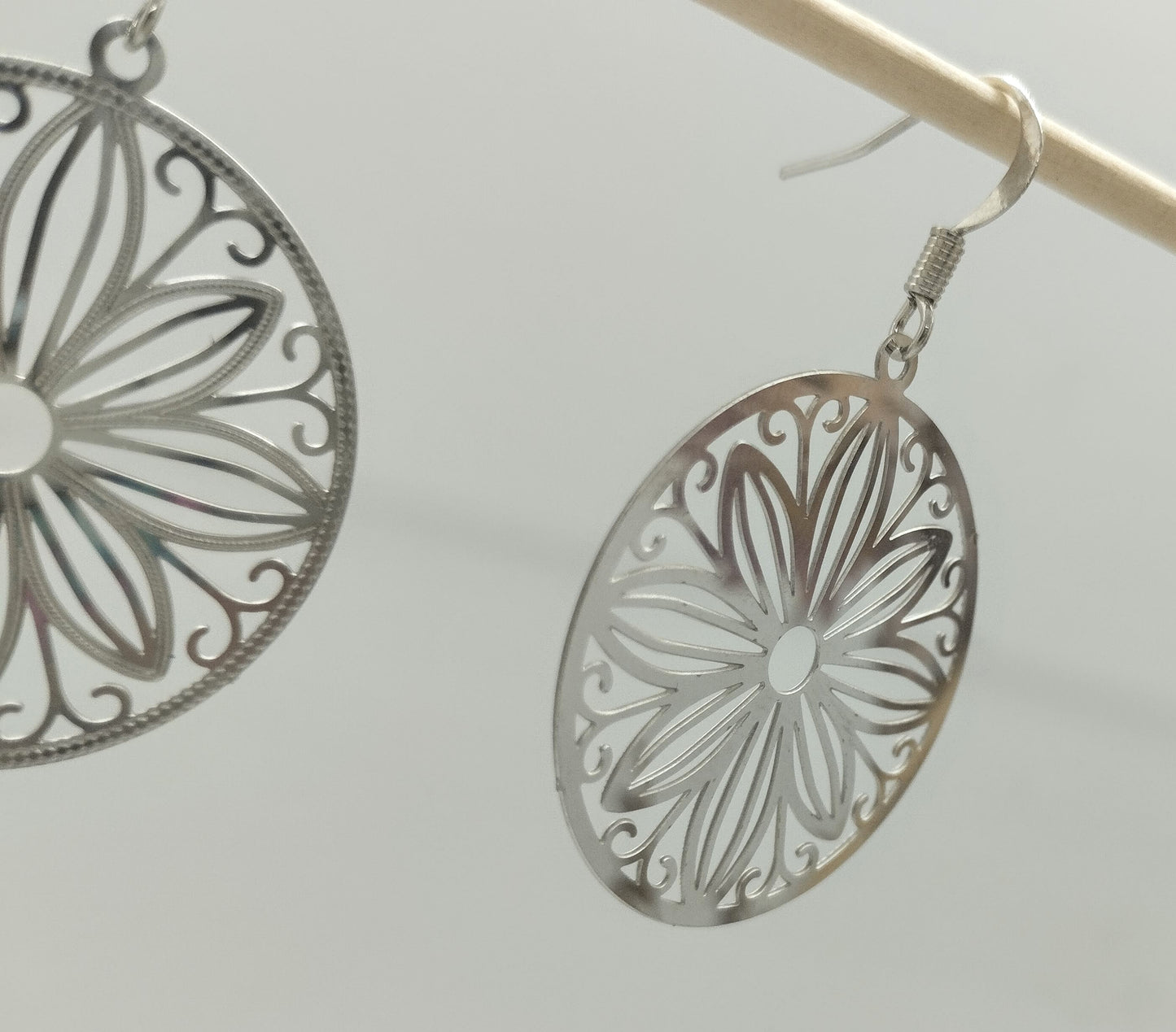 Oorbellenset - Floral - zilver (nikkelvrij)