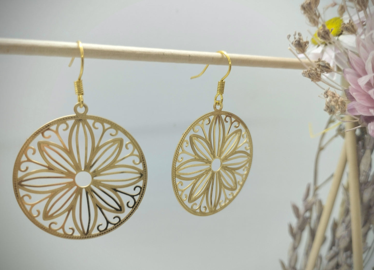 Oorbellenset - Floral - Goud (nikkelvrij)
