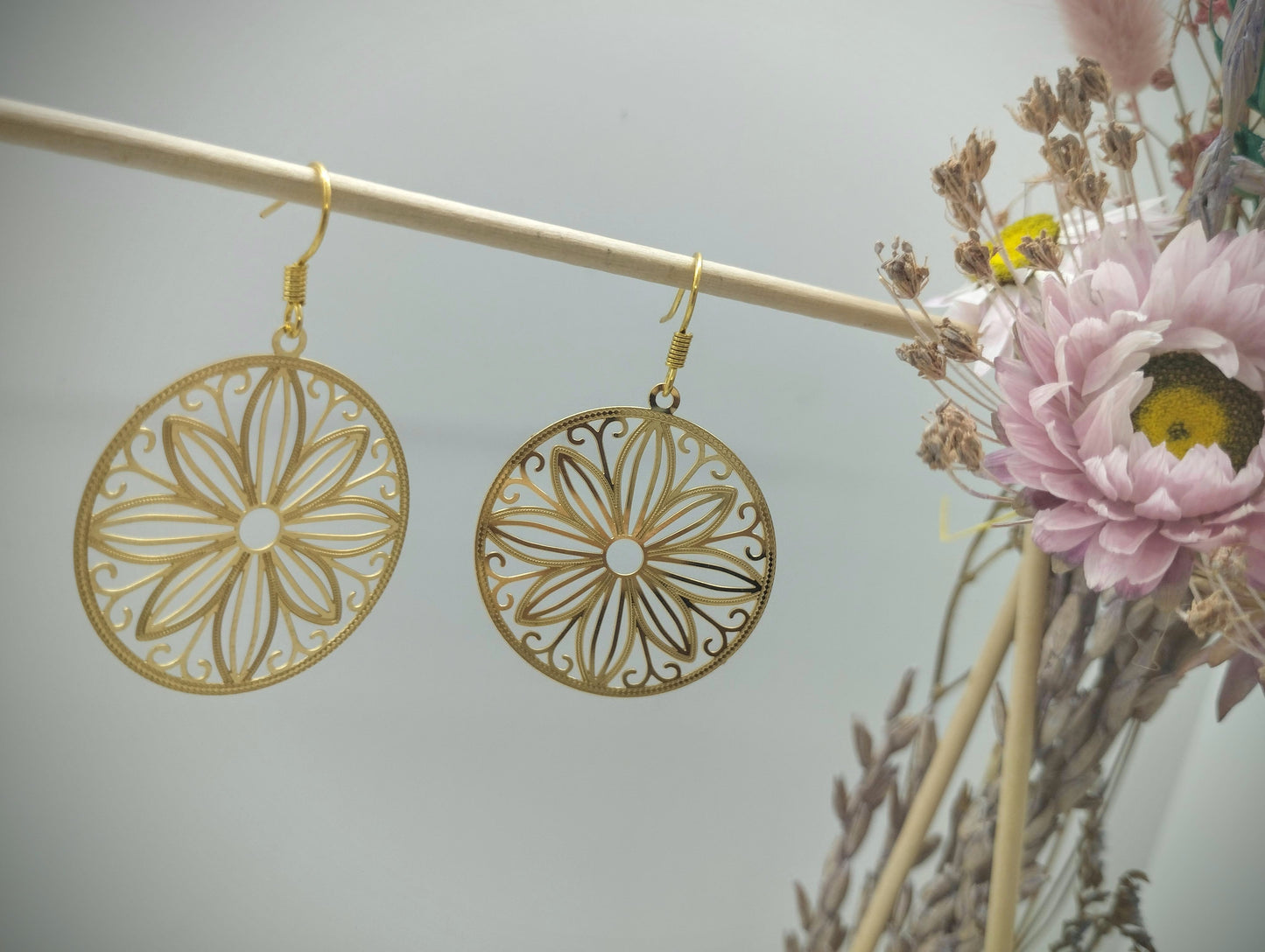 Oorbellenset - Floral - Goud (nikkelvrij)