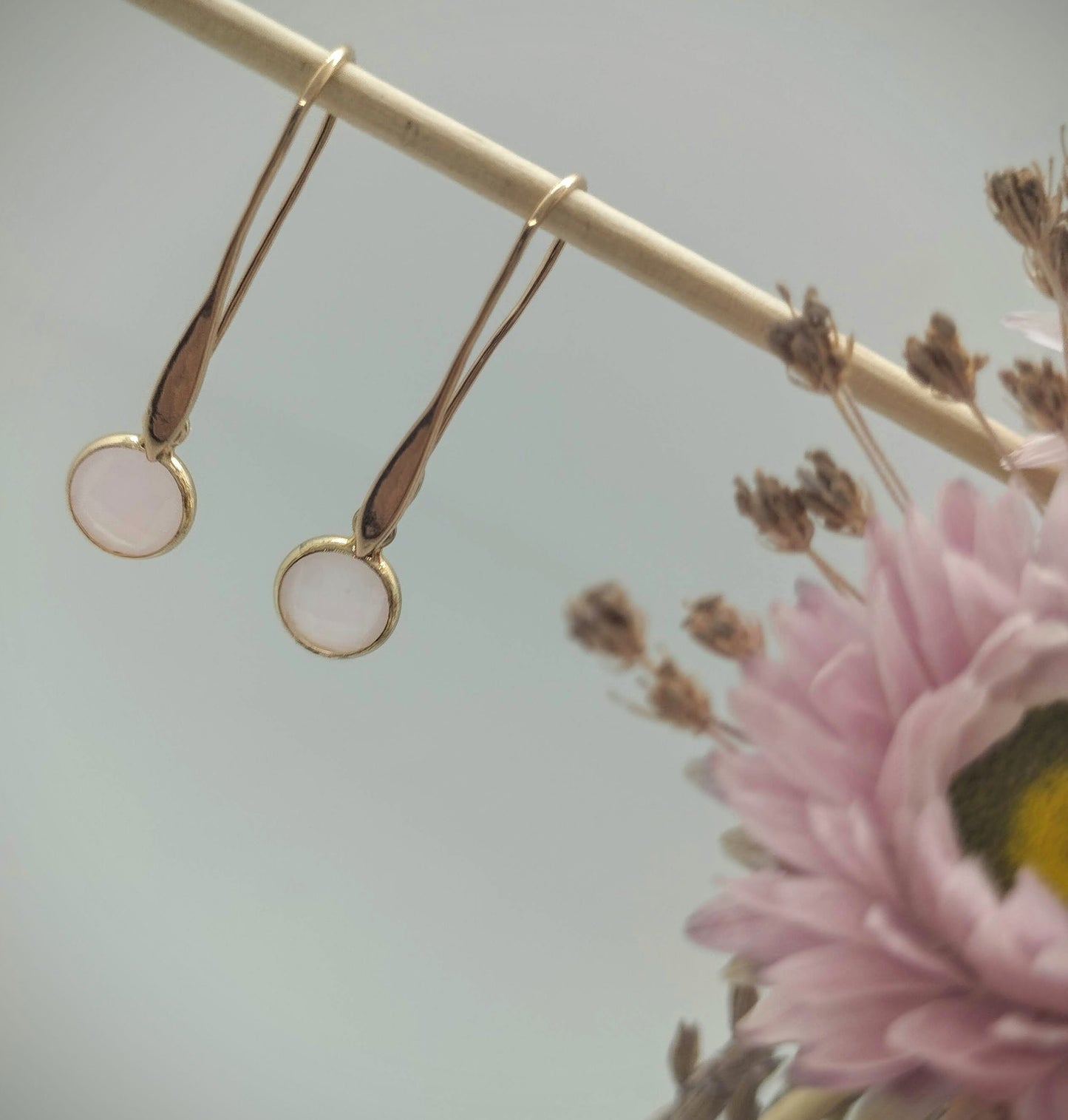 Oorbellenset Crystal Pink - Hanger (Rosé- Nikkelvrij)