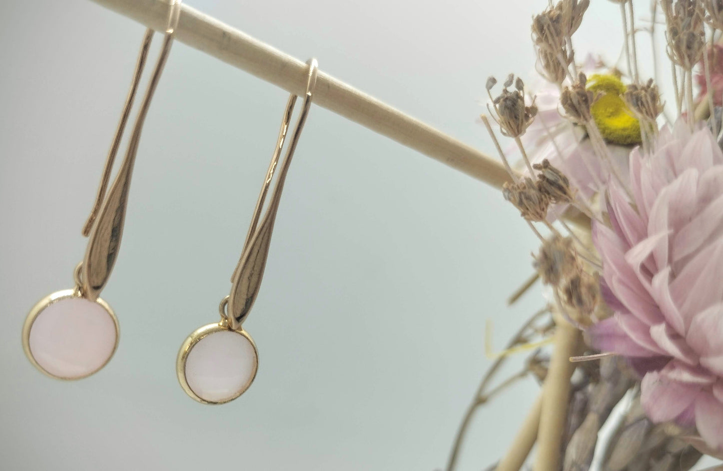 Oorbellenset Crystal Pink - Hanger (Rosé- Nikkelvrij)