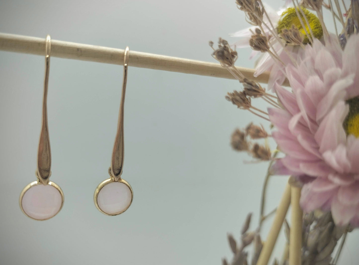 Oorbellenset Crystal Pink - Hanger (Rosé- Nikkelvrij)