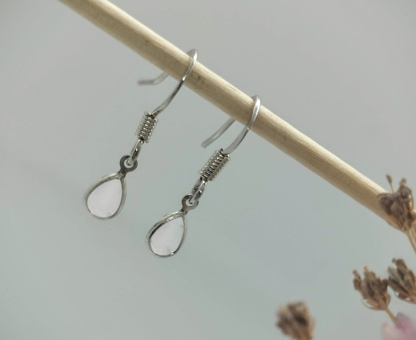 Oorbellenset little pink Crystal  - Hanger (zilver- Nikkelvrij)