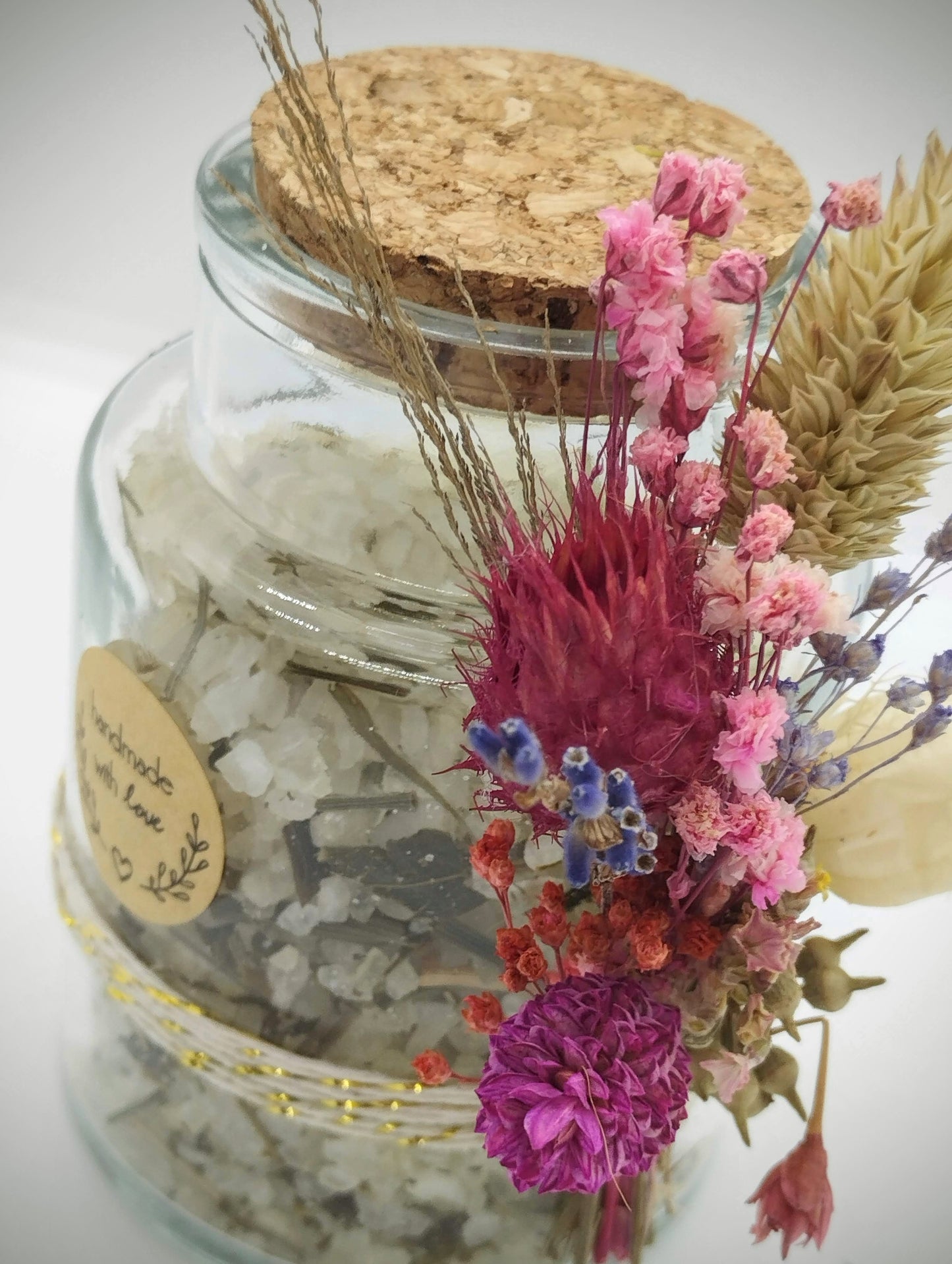 Badzout met droogbloemen - Eucalyptus, citroengras & tijm