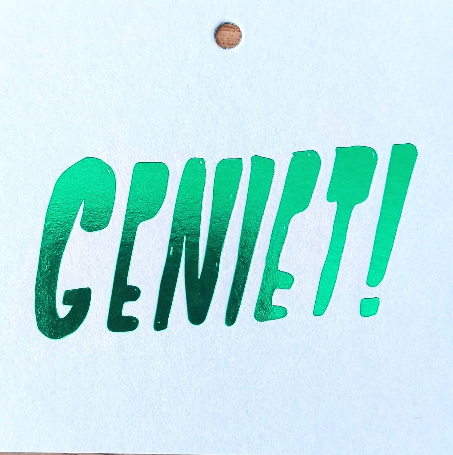 Kaartje " Geniet " (Small)