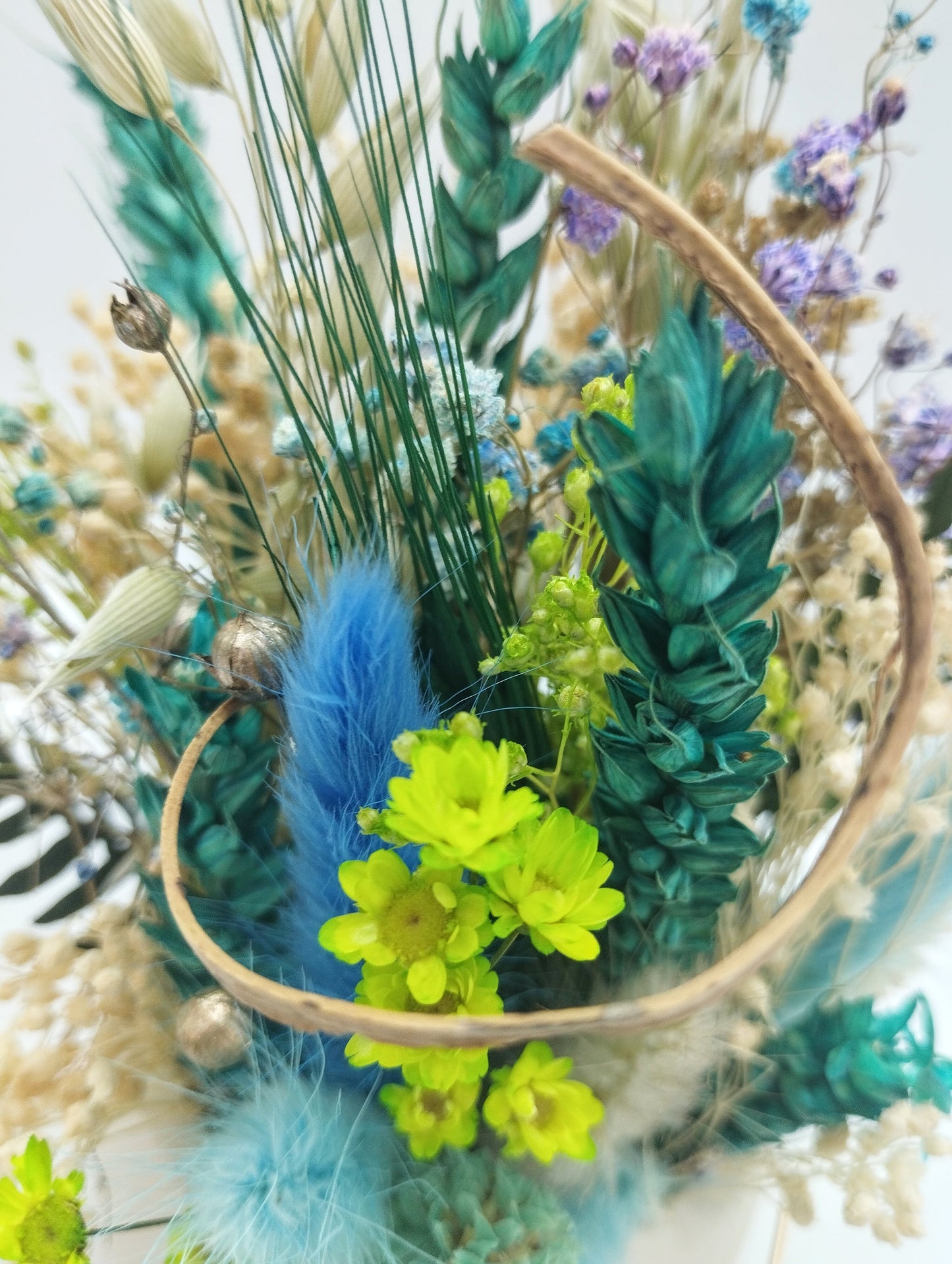 Plantenpotje met gezichtje & droogbloemetjes - Small