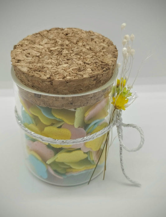 Zeepconfetti met droogbloemen