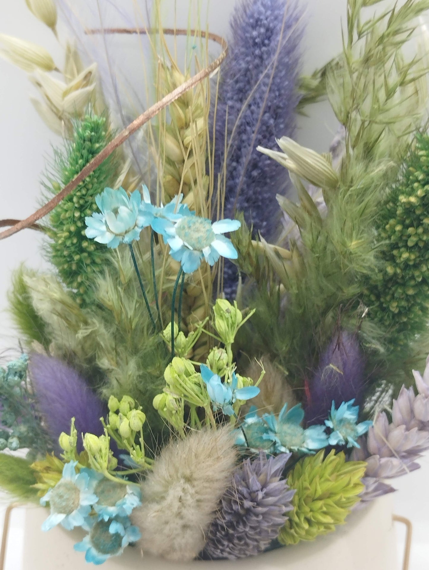 Plantenpotje met gezichtje & droogbloemetjes - Small