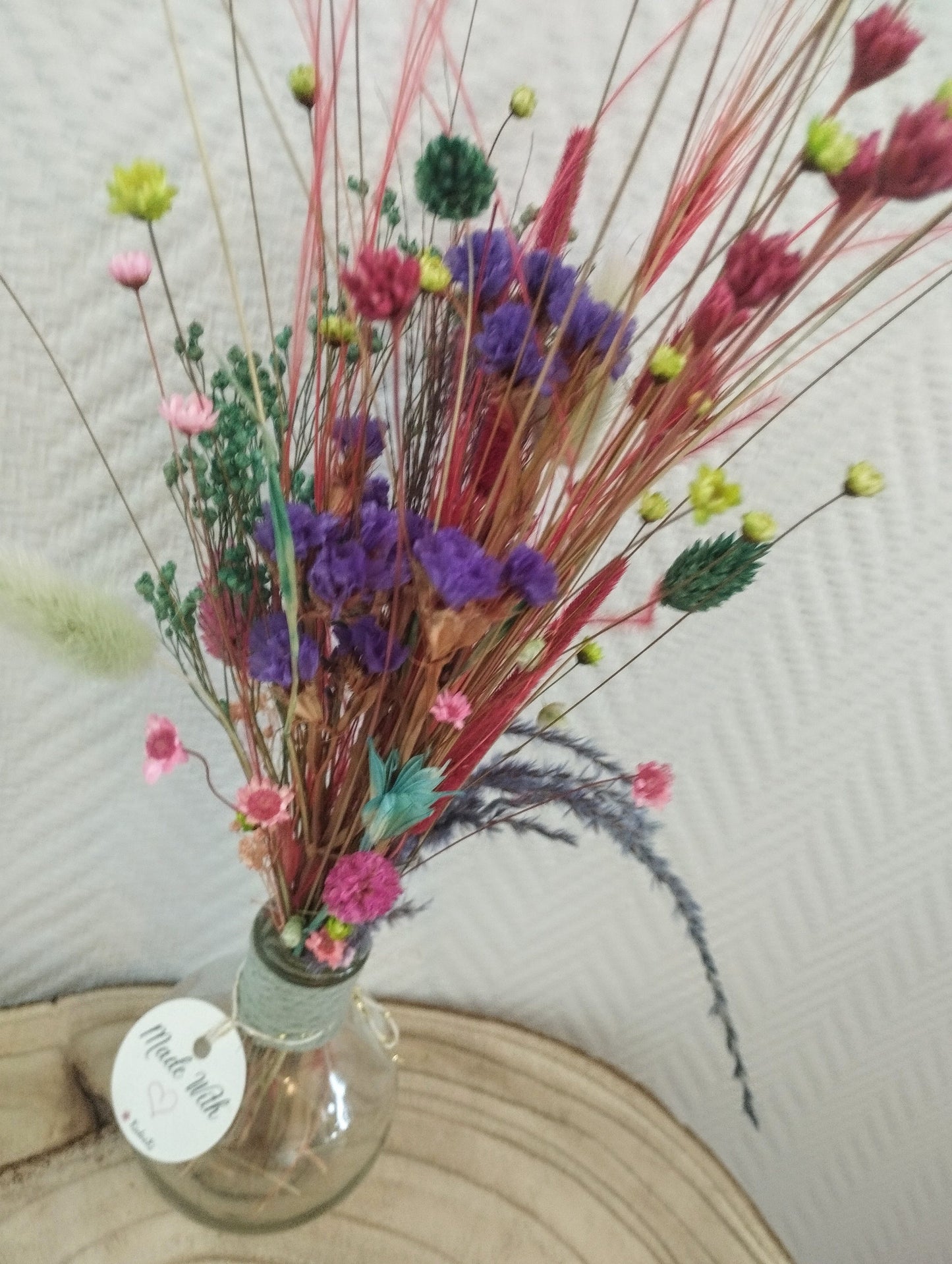 Droogbloemen in bubble-vaasje