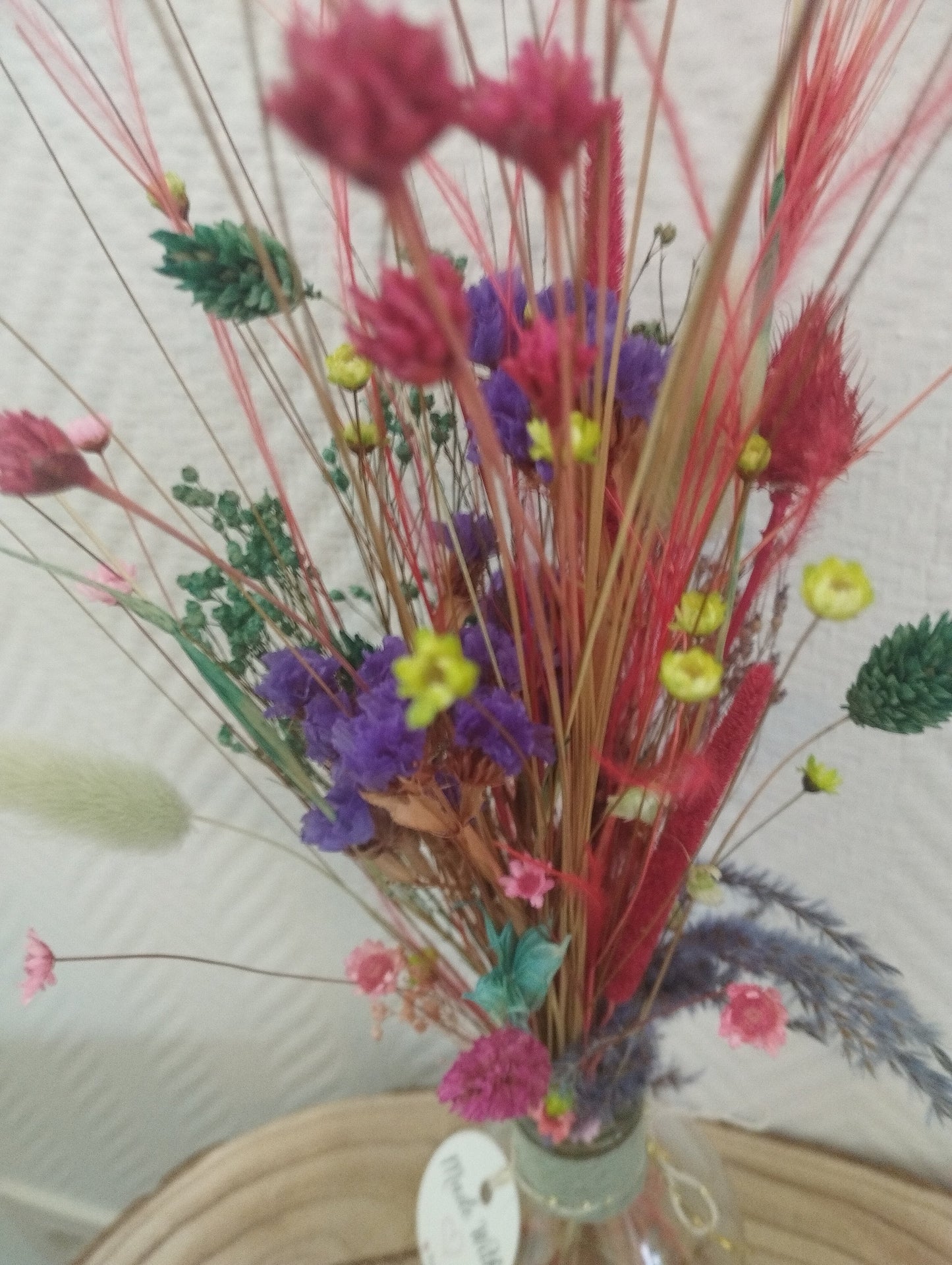 Droogbloemen in bubble-vaasje