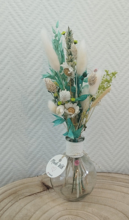 Droogbloemen in bubble-vaasje