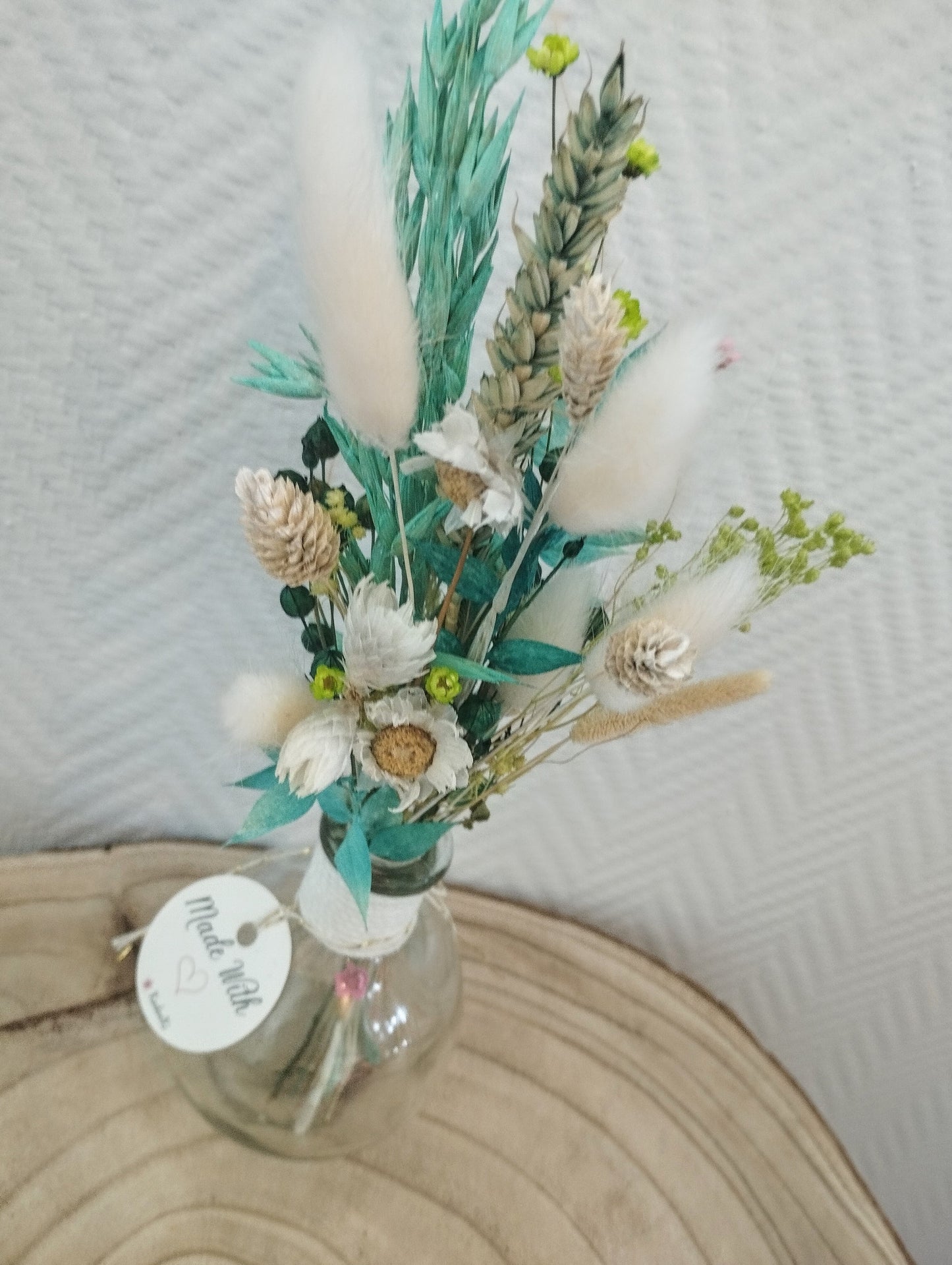 Droogbloemen in bubble-vaasje