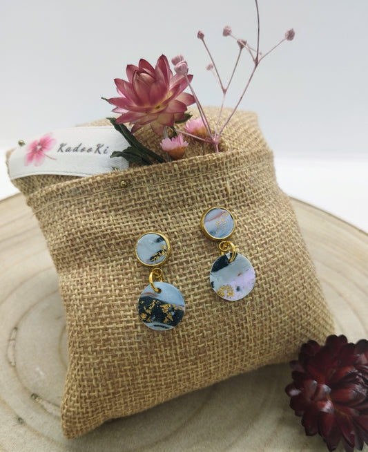 Gentle Chaos - Handgemaakte polymeerklei oorbellenset (stekertje)