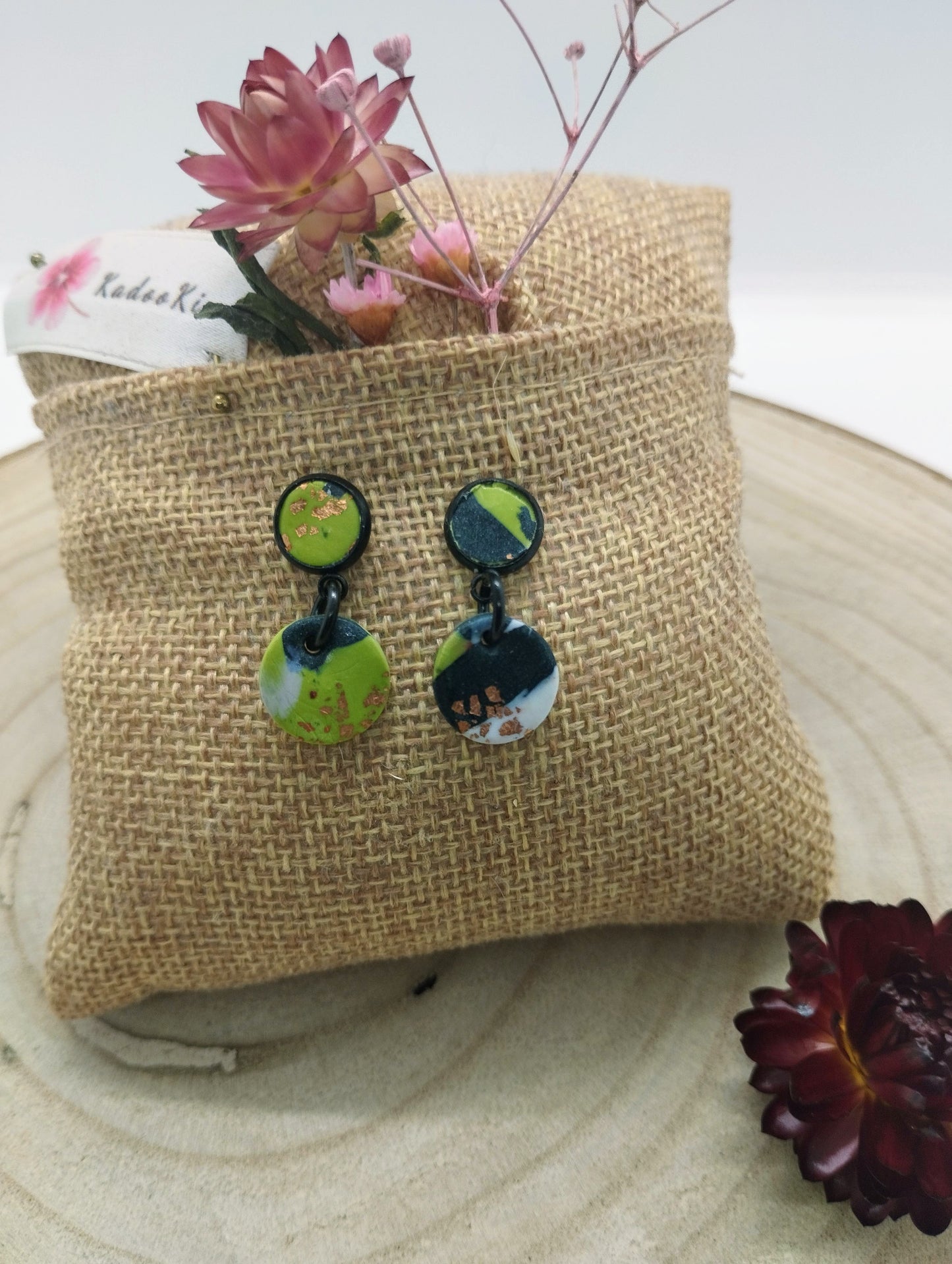 Gentle Chaos - Handgemaakte polymeerklei oorbellenset (stekertje)