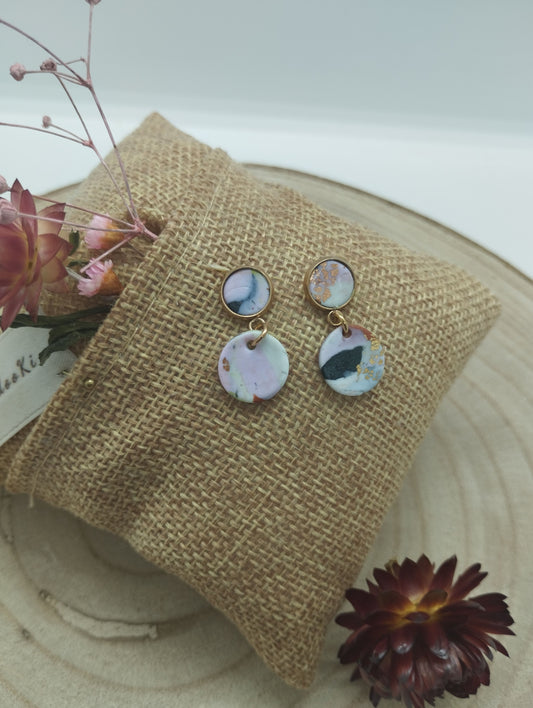 Gentle Chaos - Handgemaakte polymeerklei oorbellenset (stekertje)