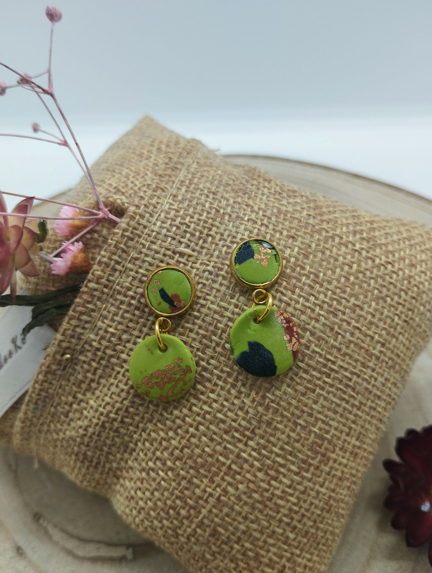 Gentle Chaos - Handgemaakte polymeerklei oorbellenset (stekertje)