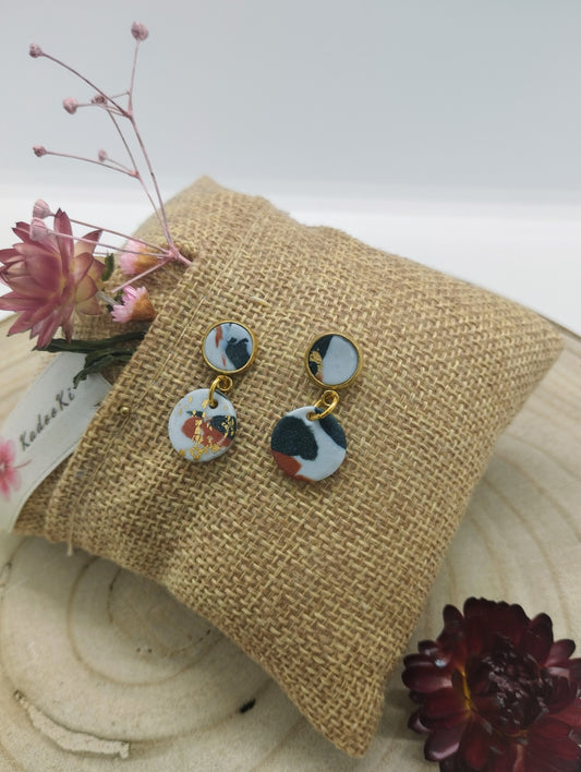 Gentle Chaos - Handgemaakte polymeerklei oorbellenset (stekertje)