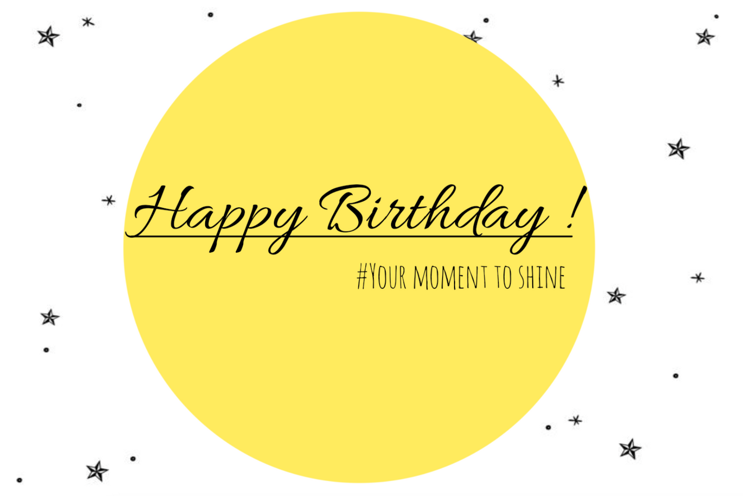 Kaartje "Happy Birthday Shine" (Medium)